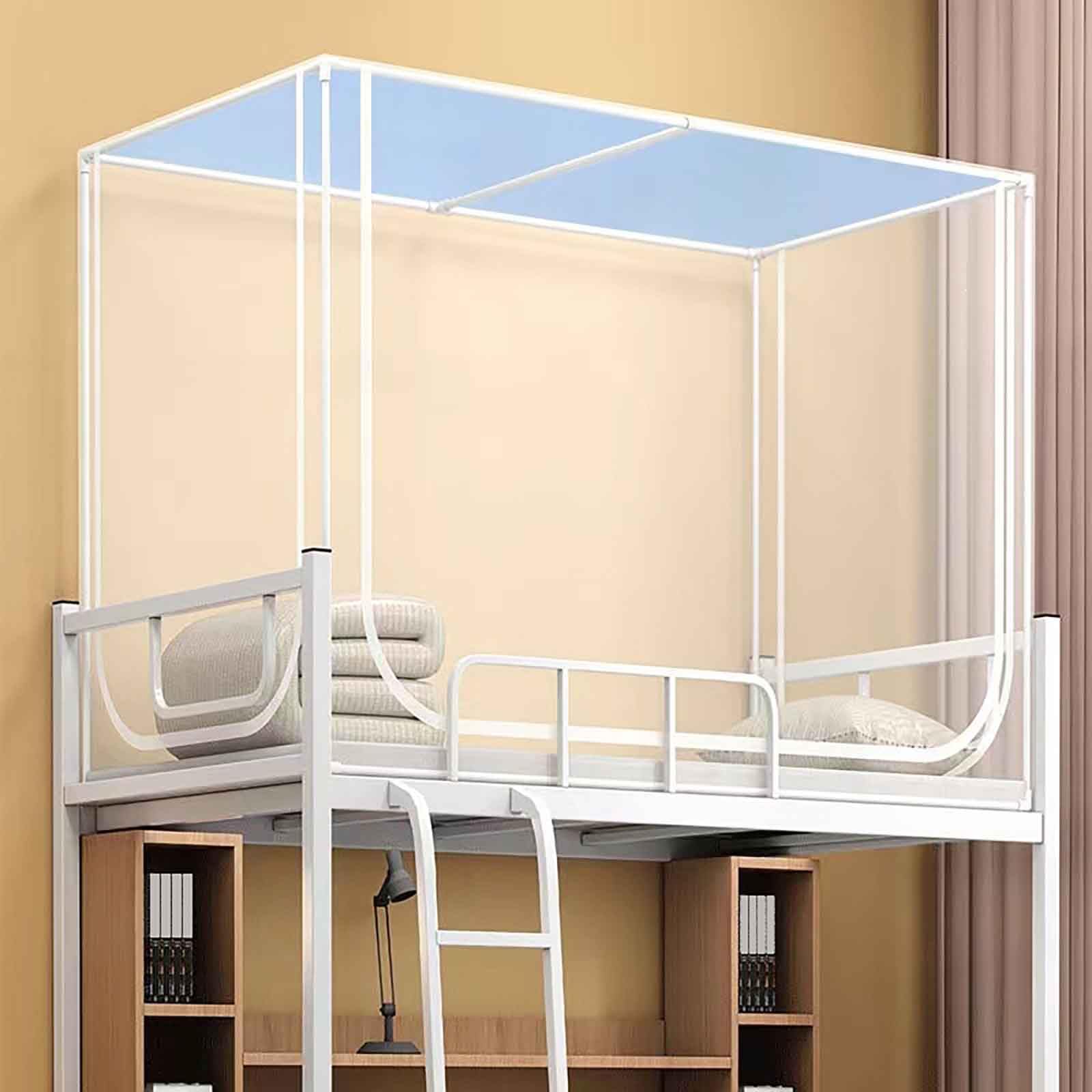 JUSHZ Moskitonetz Reise Reisebett Mückennetz Bett Mosquito Net Outdoor (90x190x140 cm,Blue)