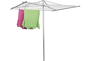 Household Essentials 30-Line Umbrella Rotary Outdoor Drying Rack