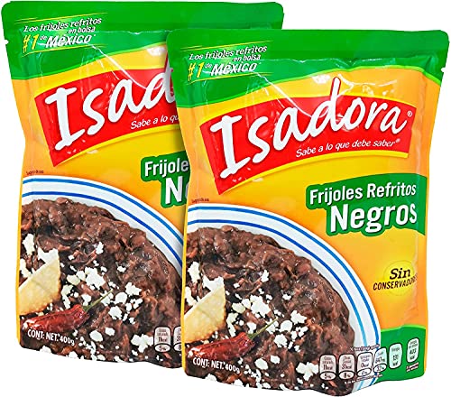 Isadora - Packung mit 2 gebratenen schwarzen Bohnen, bereit zum Erhitzen und Servieren. Unverzichtbar zu jedem Gericht oder für Enfrijoladas Cover