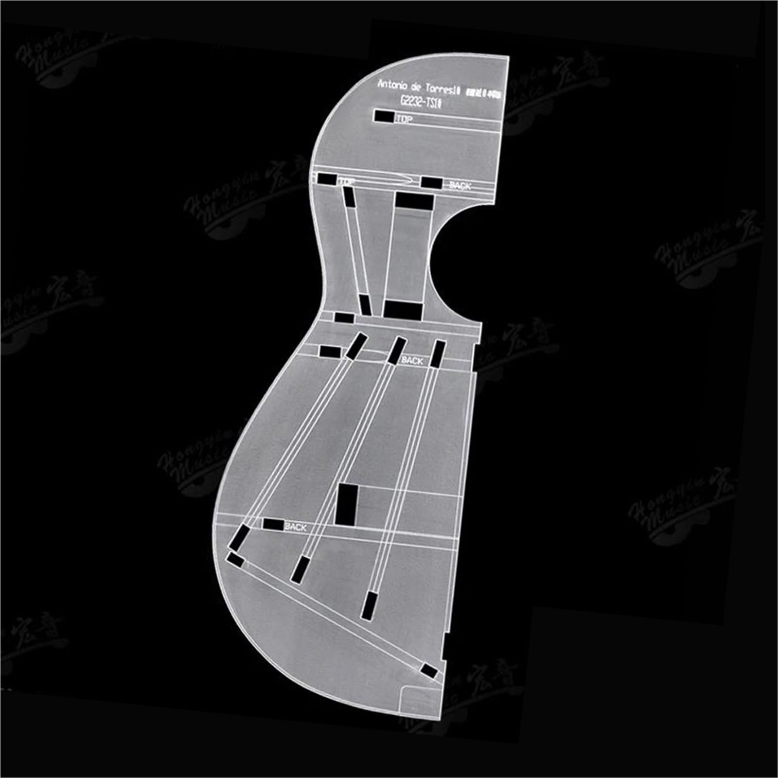 Kit Herramientas Guitarra Molde De Medio Cuerpo Para Refuerzo Guitarra Acrílica(TS No1)