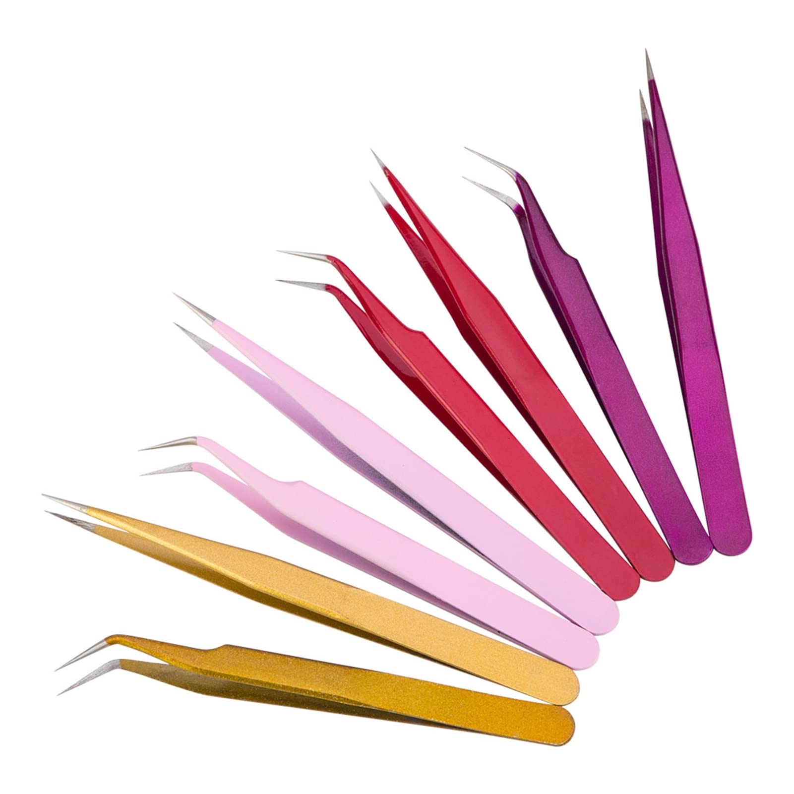 Präzisions-Pinzetten-Set, Edelstahl, Augenbrauen-Pinzette, Wimpernverlängerung, Werkzeug, Make-up-Set