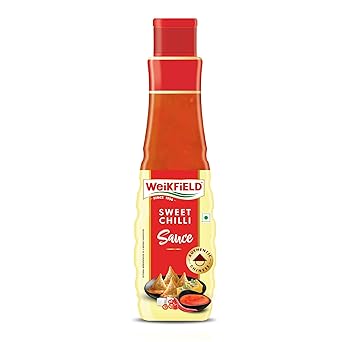 Weikfield Sweet Chilli Sauce | Makes for a Delicious Sauce or Dip | Authentic Taste | 100% Vegetarian | 400g Bottle - image, photos
