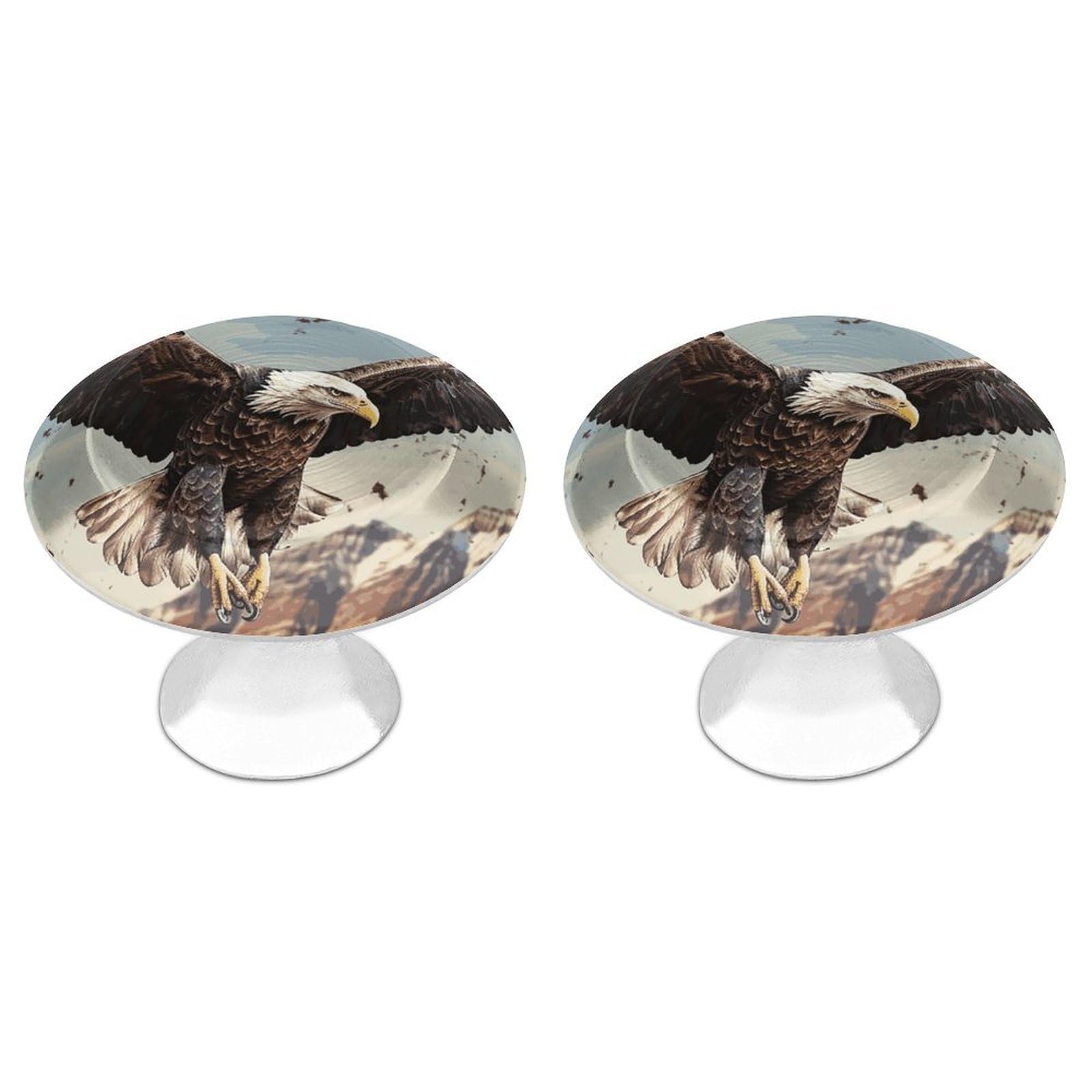 Vstadank Style An Eagle Flies Over Cabinet Knob 2 Pack Round Drawer Pull Kitchen Cabinet Hardware Stainless Steel Dresser Drawer Knob Simple Cabinet Pull For Dresser Closet Door Knobs Cupboard