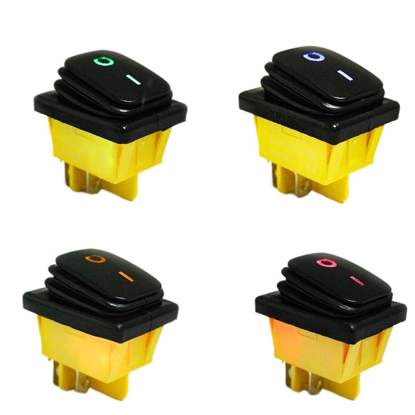 Interruptor basculante T85 estanco con LED verde de 30A para alta carga industrial 7