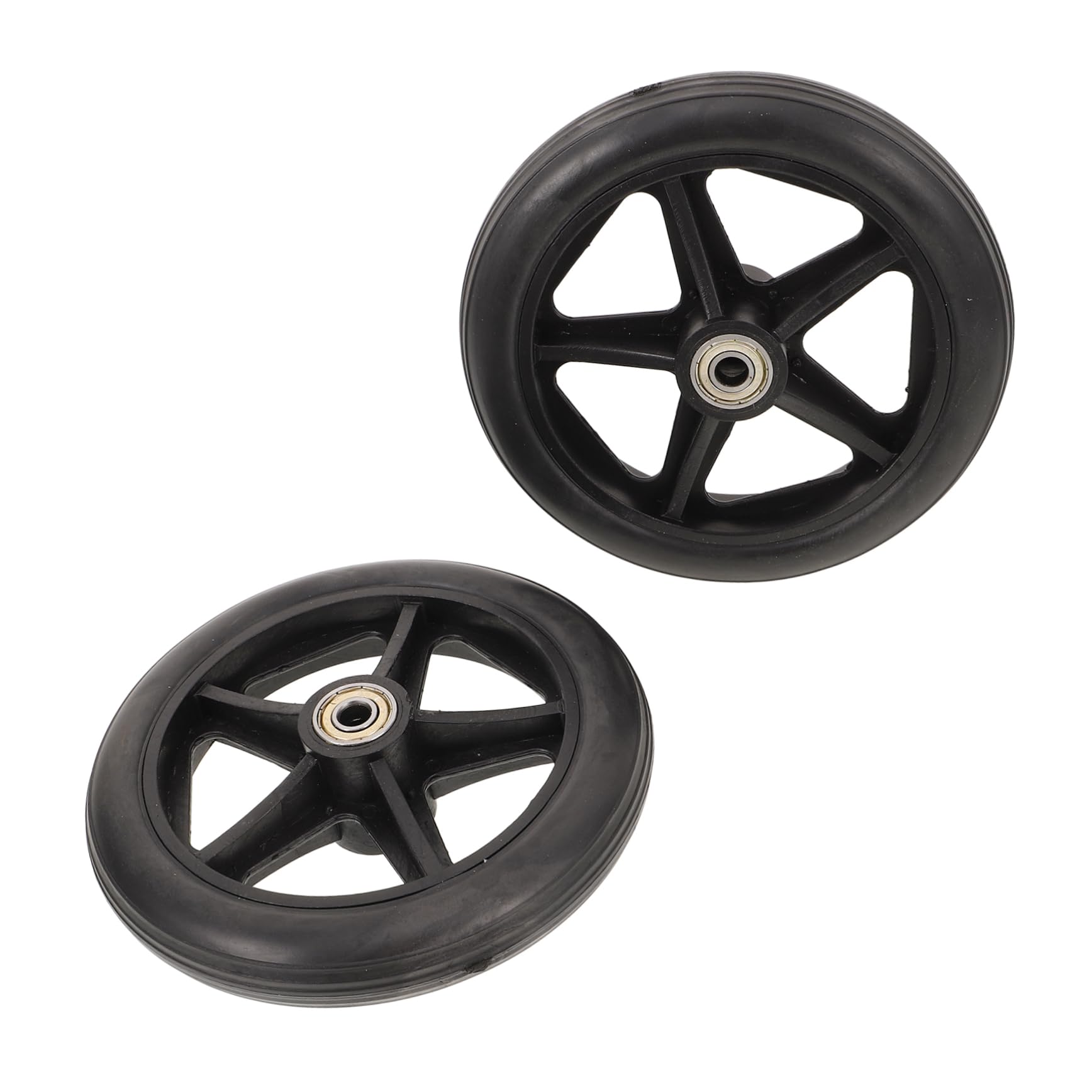 BUTIFULSIC 2pcs Wheelchair Replacement Front Wheel Walker Casters Wheels Rollators Wheels Wheelchair Wheel Replacement Stroller Casters Caster Wheels Multipurpose Wheel Replacement Black PVC