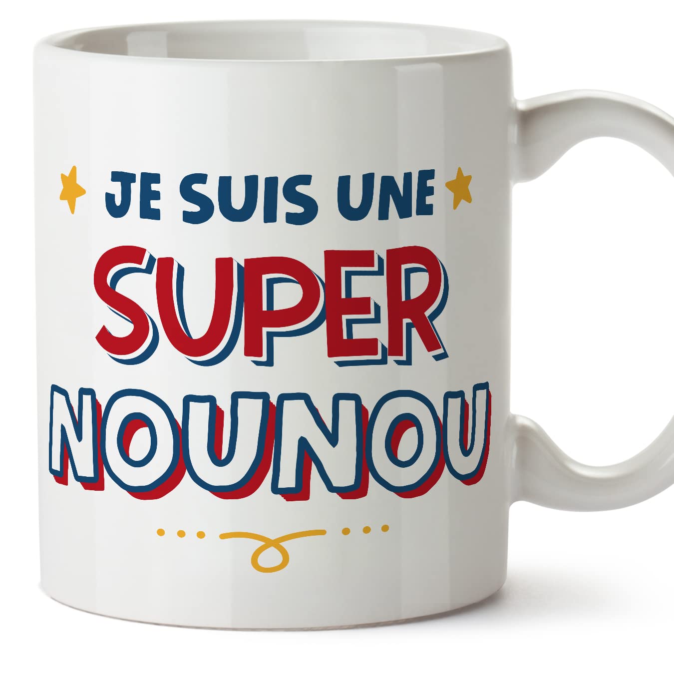 MUGFFINS Nanny Woman Mug - in French - Je Suis Super - Funny Gift for Colleagues - Ceramic 11oz Mug — image 1