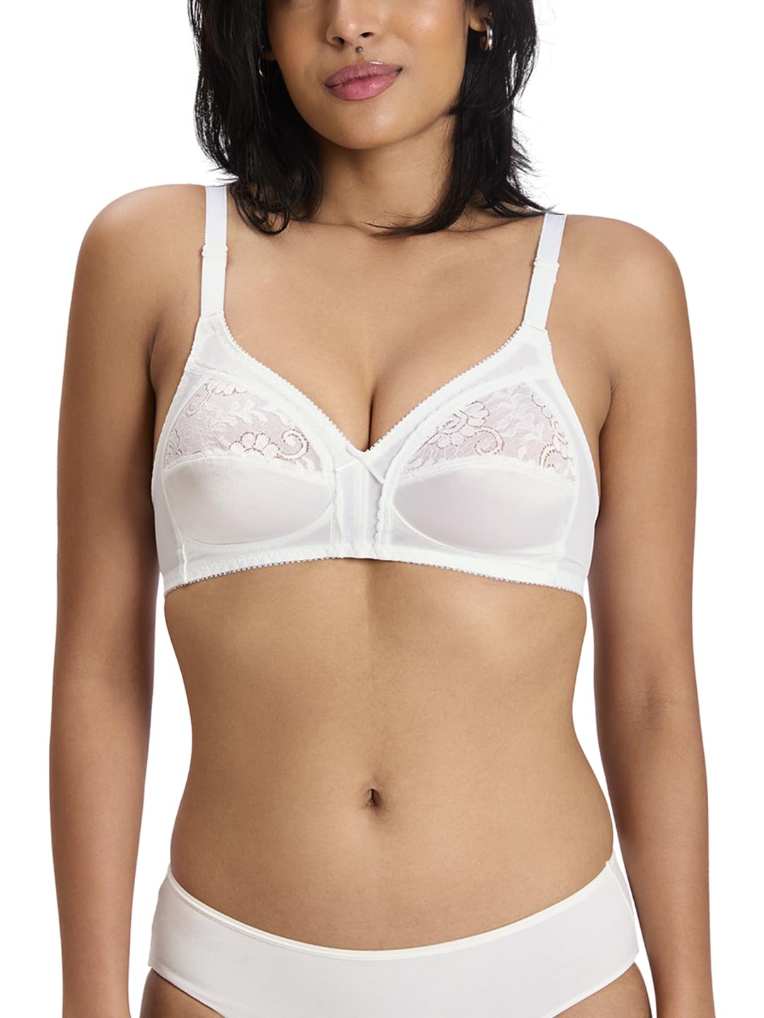 Triumph International Women's Non Padded | Wireless | Claudette 40C White | Full-Coverage Bra | Pack of 1