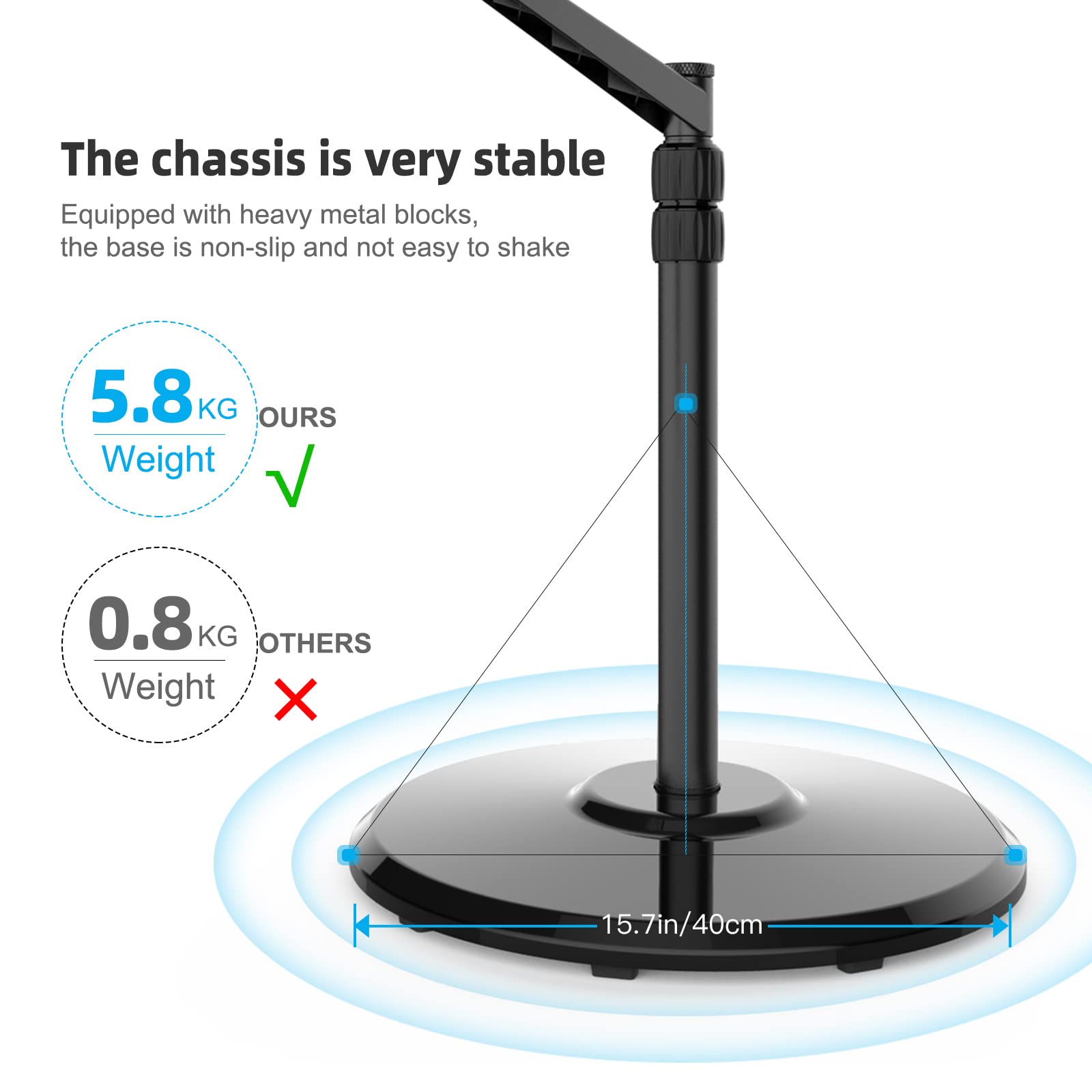 Smatree「金属製/2022年版」Ipad スタンド 床置きタブレット