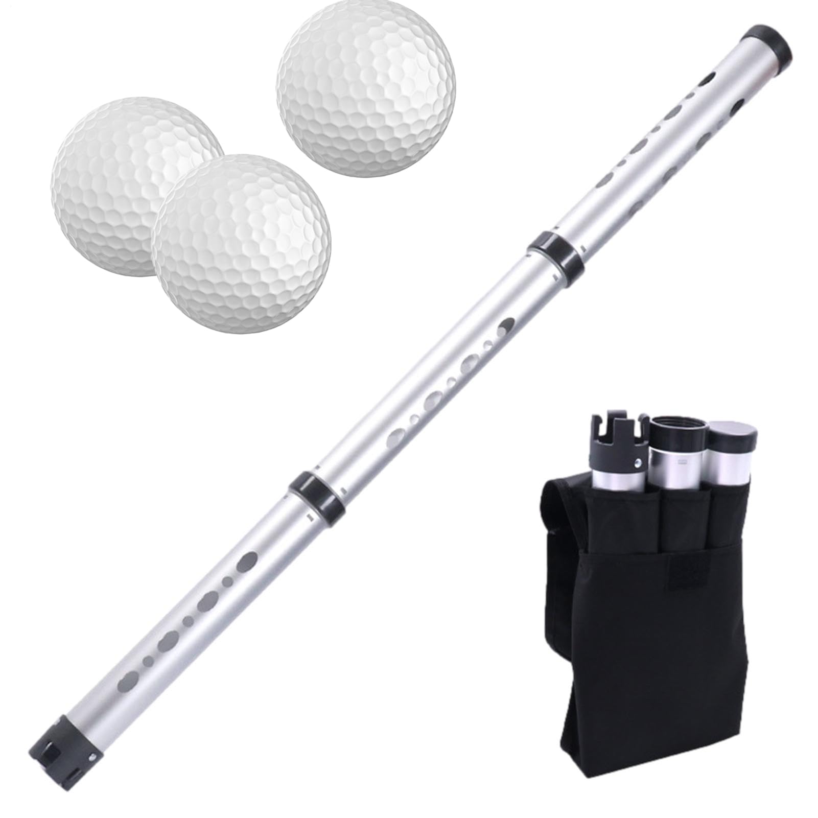 Retriever - Colector de pelotas de golf | Agarrador de pelotas de golf, ligero y compacto, accesorio para herramientas de golf, tubo de aluminio de tamaño estándar, herramienta para recoger pelotas de