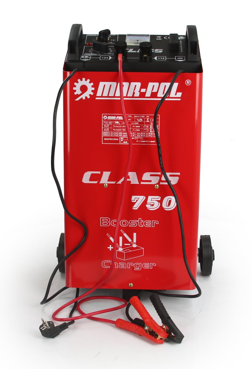 Cargador de coche con función de arranque, 60-900 Ah, 12-24 V, corriente de arranque 400 A/12 V, 700 A/24 V, con ruedas