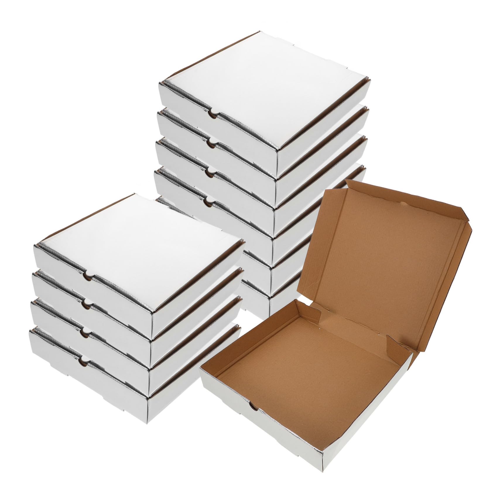 FUNOMOCYA 10pcs Boxes Pizza Box Pizza Storage Container Cardboard Boxes for Pizza Take Out Containers Pizza Carrying Case Food Packing Boxes Pizza Case Pie Boxes Coffee Aluminum Foil