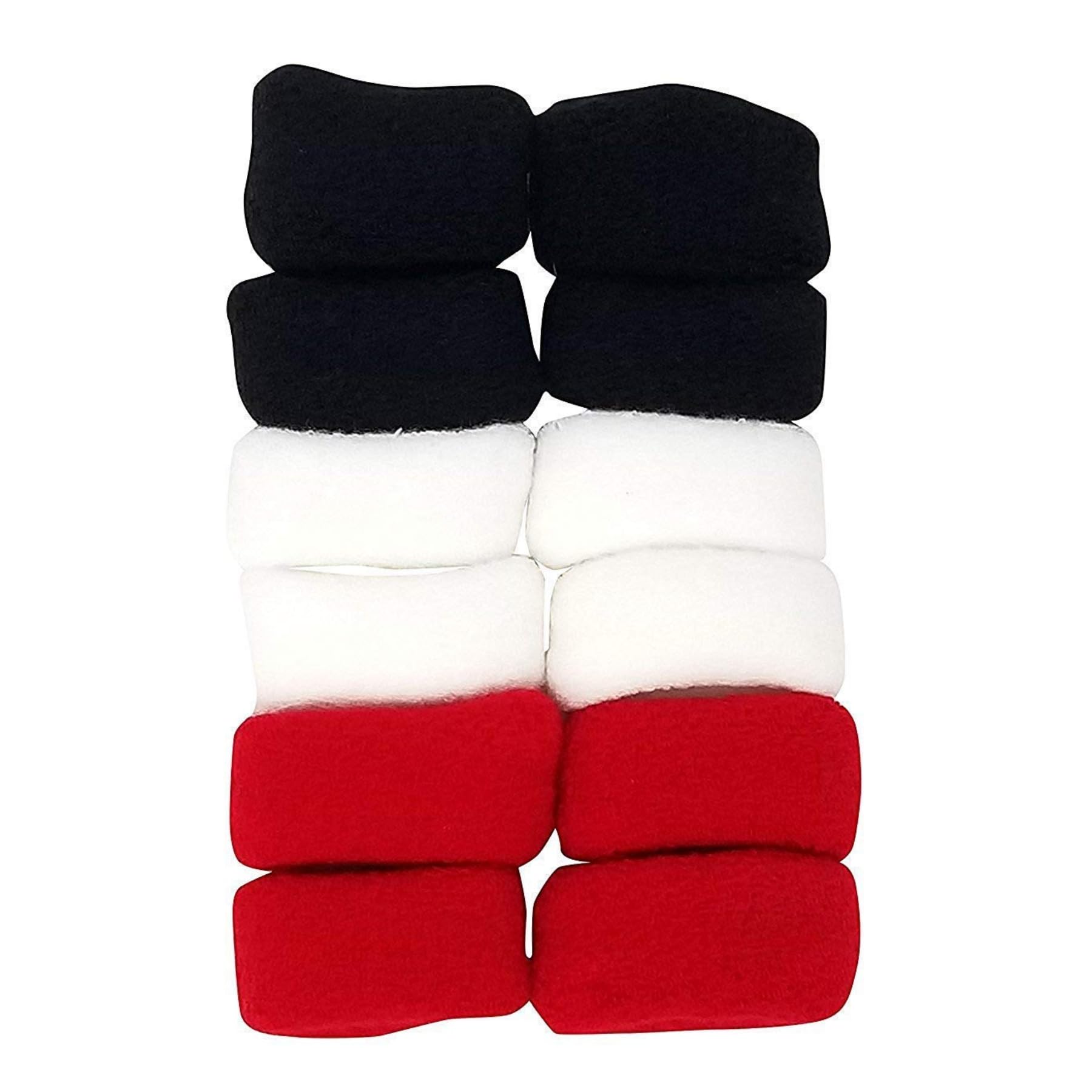 FOREVER FINDS Black, Red, White Wool Large Thick Rubber Bands/Ponytail Holders for Women-image-20
