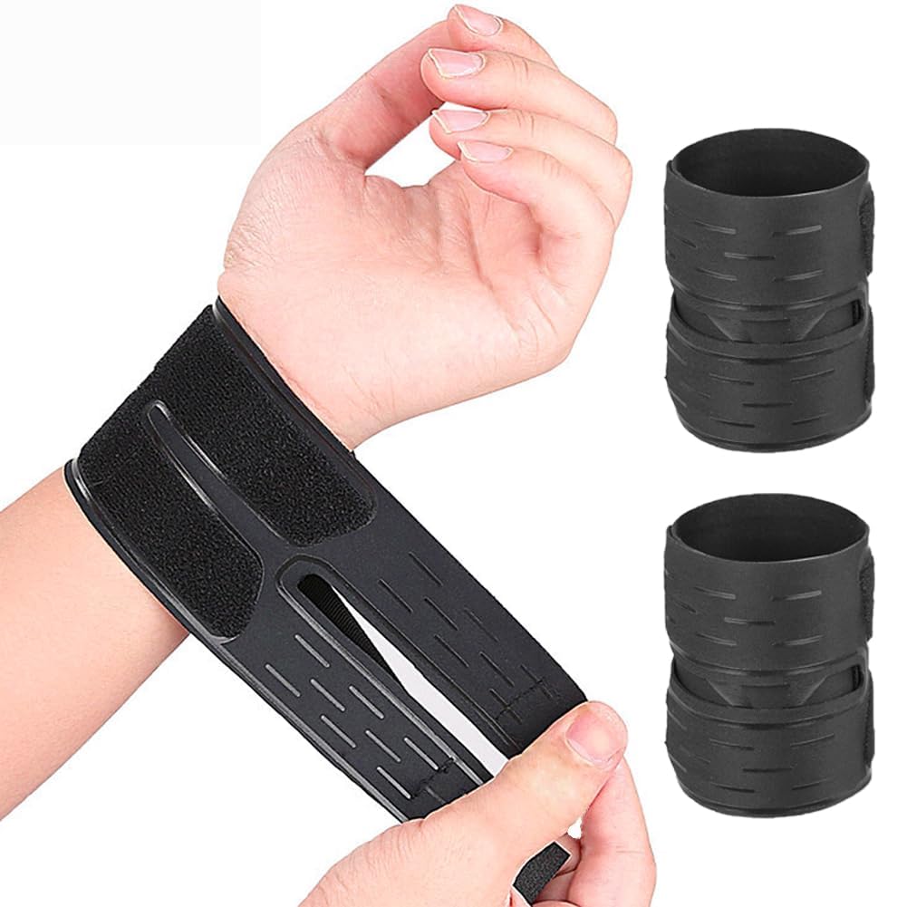 NALACAL Wrist Braces, 2Pcs Ultra-Thin Wrist Wraps Support for Carpal Tunnel, TFCC Tear Tendonitis Arthritis Sprains Pain Relief, Breathable Wrist Bands for Fitness Sports Tennis Weightlifting