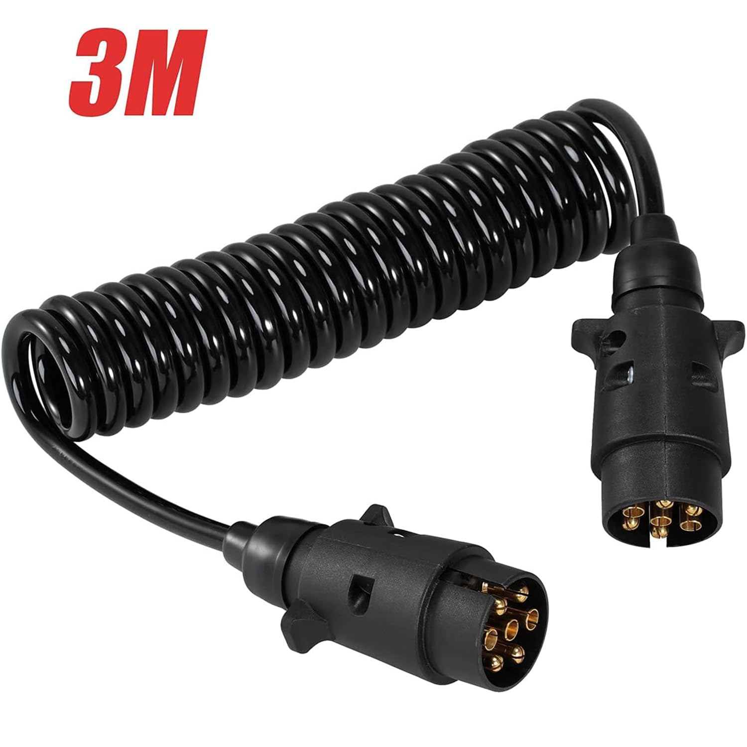 Cavo Prolunga A Spirale 7 Poli AHMistool - 3m Per Rimorchi E Camper - Foto 3