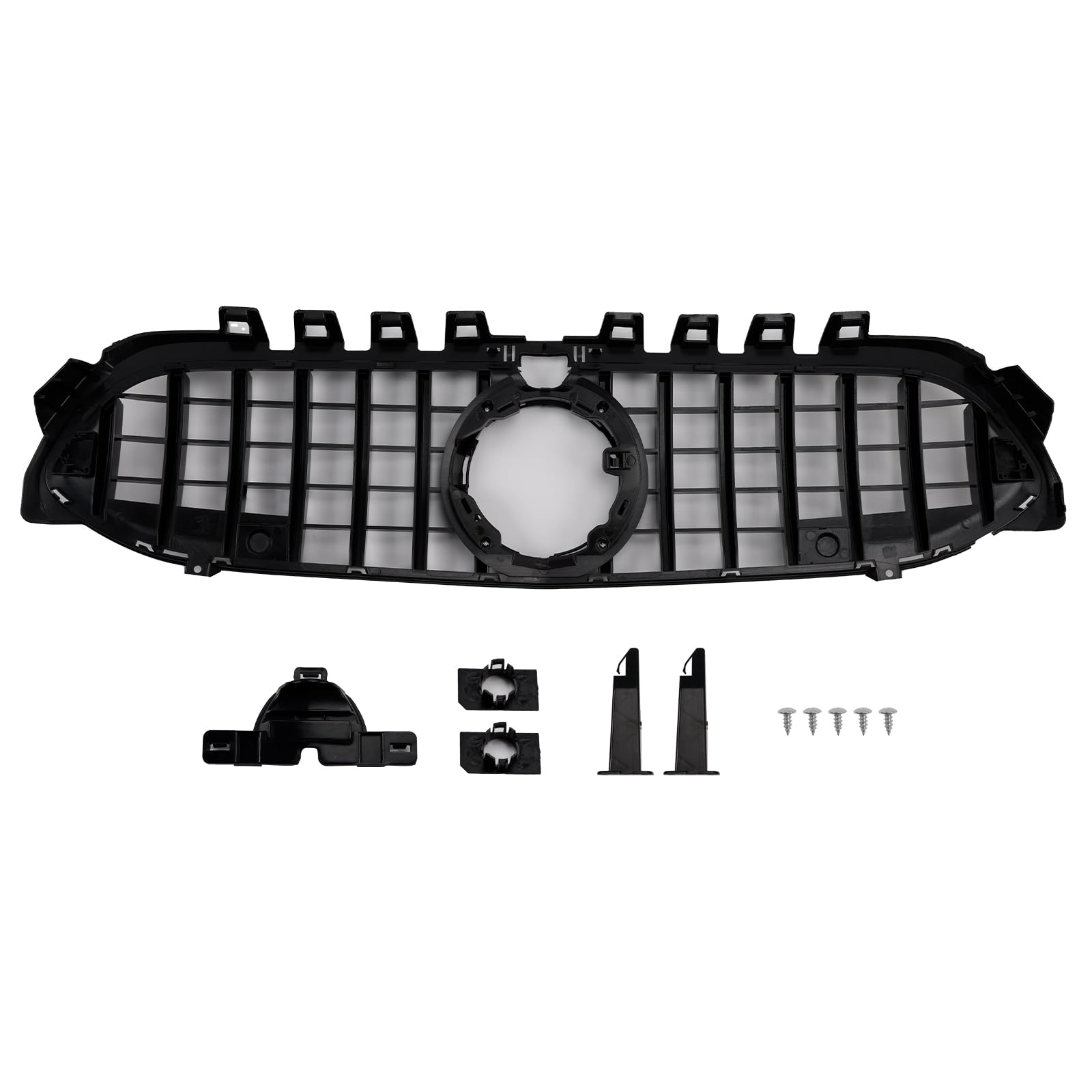 Griglia paraurti Anteriore GT-Style Front Bumper Grille Fit for Mercedes Benz A-Class W177 2019-2023 Black (No Logo)