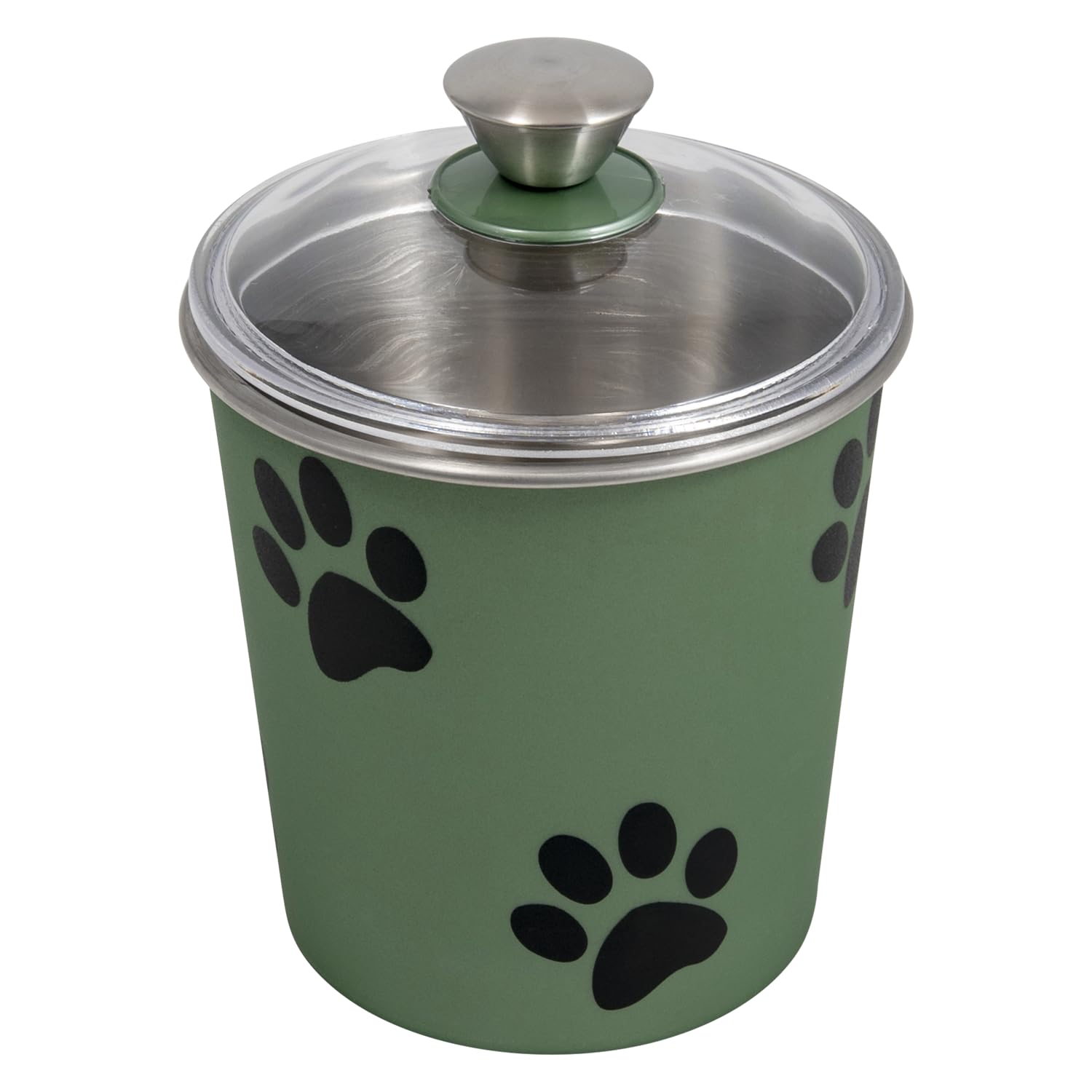 JACK AND VANILLA, Bon Appetit Stainless Steel Biscuit Box, Modern Design, Airtight for Preserving Freshness, Capacity 1.9L, Green