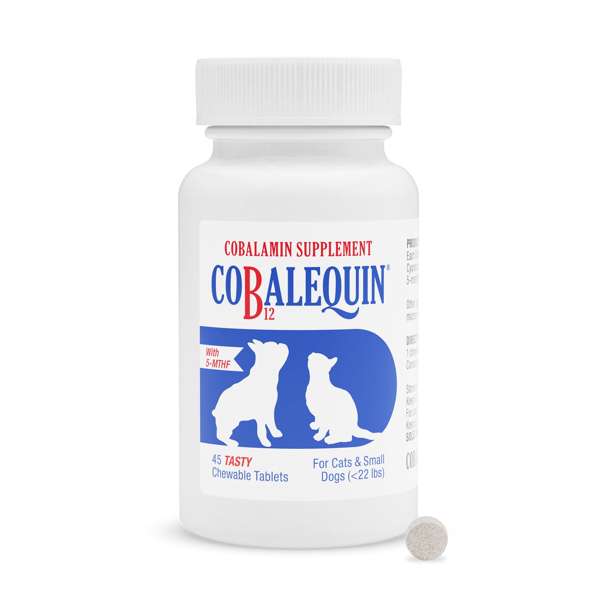 Nutramax Cobalequin B12 Supplement for Cats and Small Dogs, 45 Count (Pack of 1)