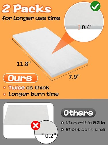 Miniatura 5 de MADHOLLY Lana de cerámica para hoguera portátil de mesa para extender el tiempo de combustión, esponja de mecha de lana de cerámica de alta calidad,