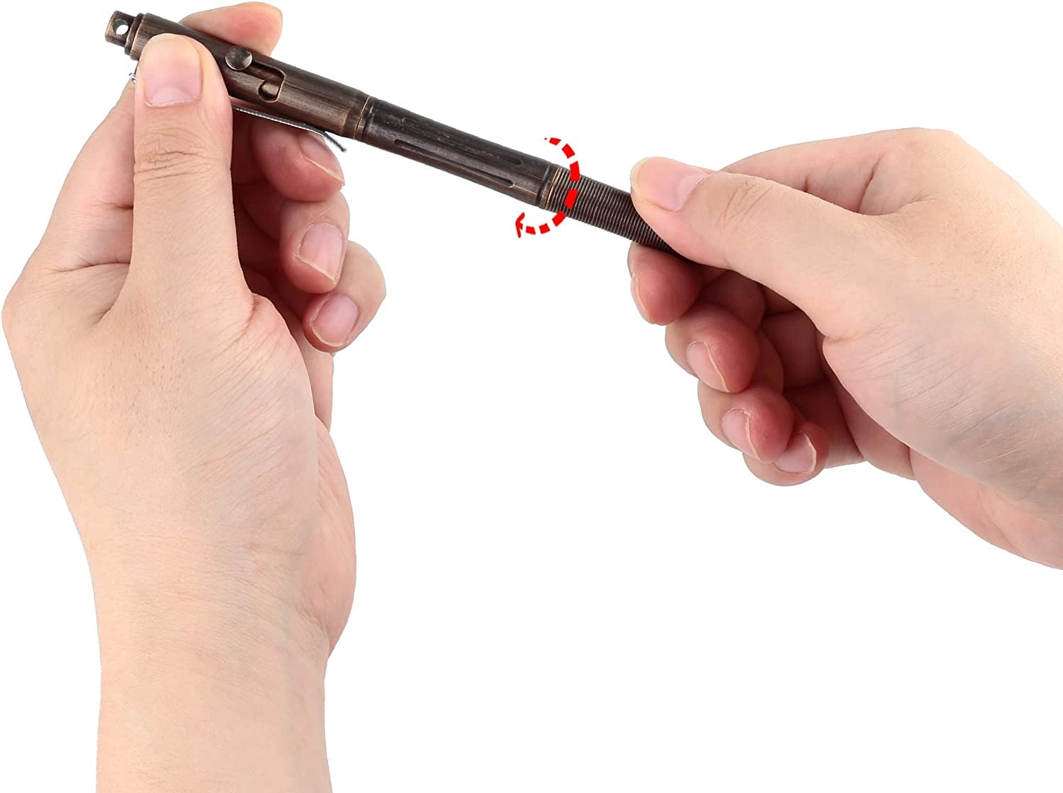 SMOOTHERPRO Solid Brass Bolt Action Pen/Ballpoint Pen, Black Solid Brass - Image 4