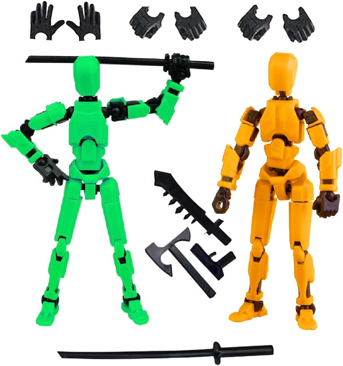 Titan T13 Action Figures Set -(Assembly Completed) Robot Action Figure Fidget Toys for Nova N13 Anime Figures with 3D Lucky Dummy 13 Robot Figures Multi Movable Joints Gifts (Grey)