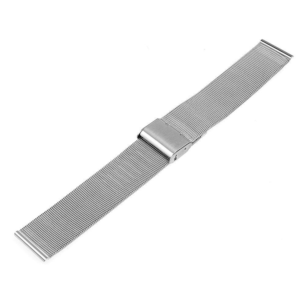 Sangle de Montre Universal Watch Band 16 mm 18 mm 20 mm 22 mm 24 mm Mesh Band en Acier Inoxydable Bracelet Bracelet Black Rose Gold Silver