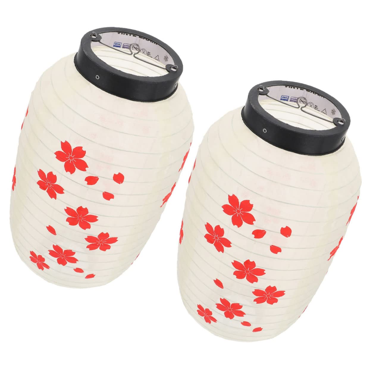 ORFOFE2pcs Japanese Style Cherry Blossom Lantern Out Door Decor Ramen Lantern Japanese Decor Ramen Lantern Wedding Decorations Japanese Cloth Lantern Outdoor Metal Decorative Hanging