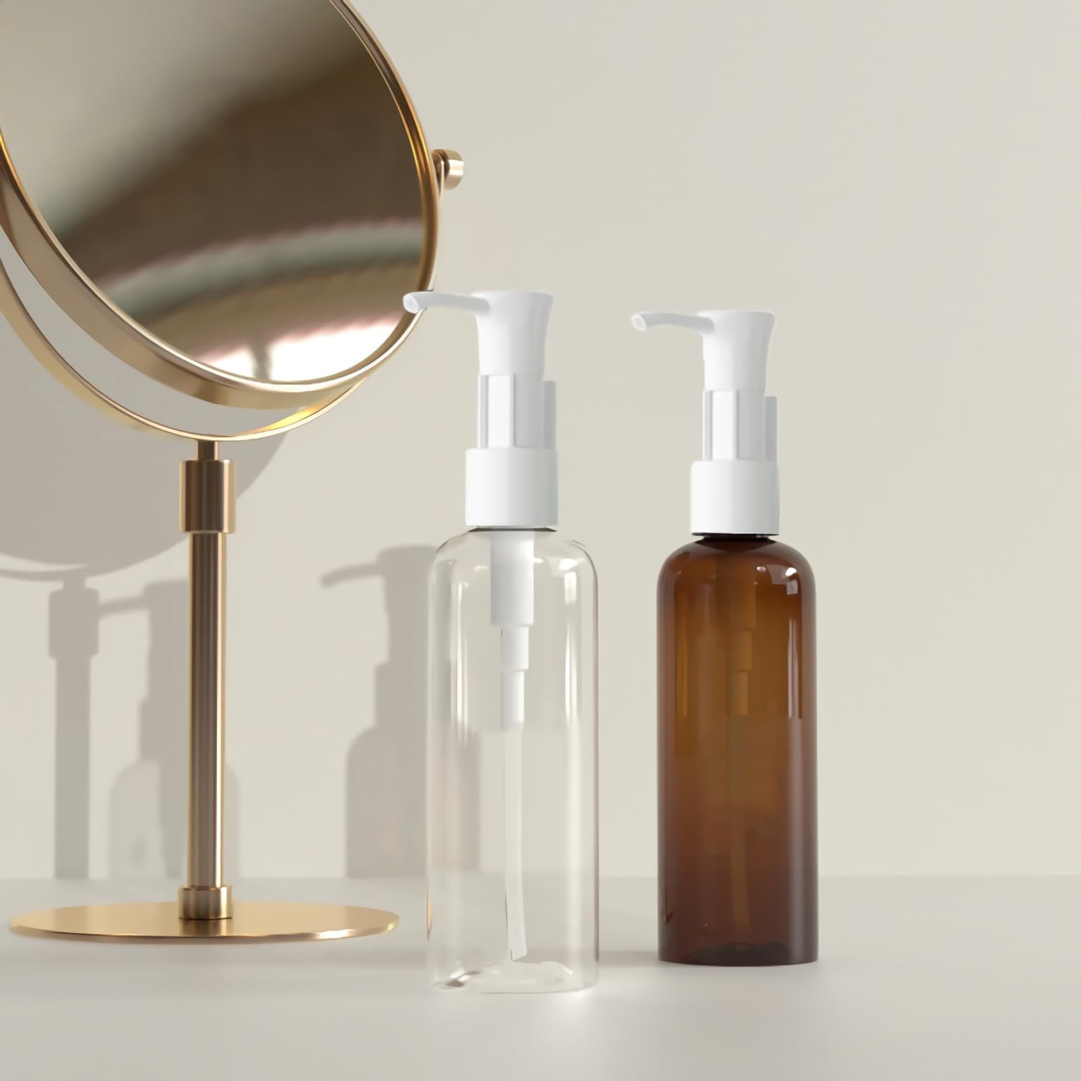 24 Pezzi 200ml flaconi vuoti da Bianco in plastica da viaggio, ricaricabili, per lozione e shampoo Cosmetica Bottiglie con Bianco Pompa Flaconi