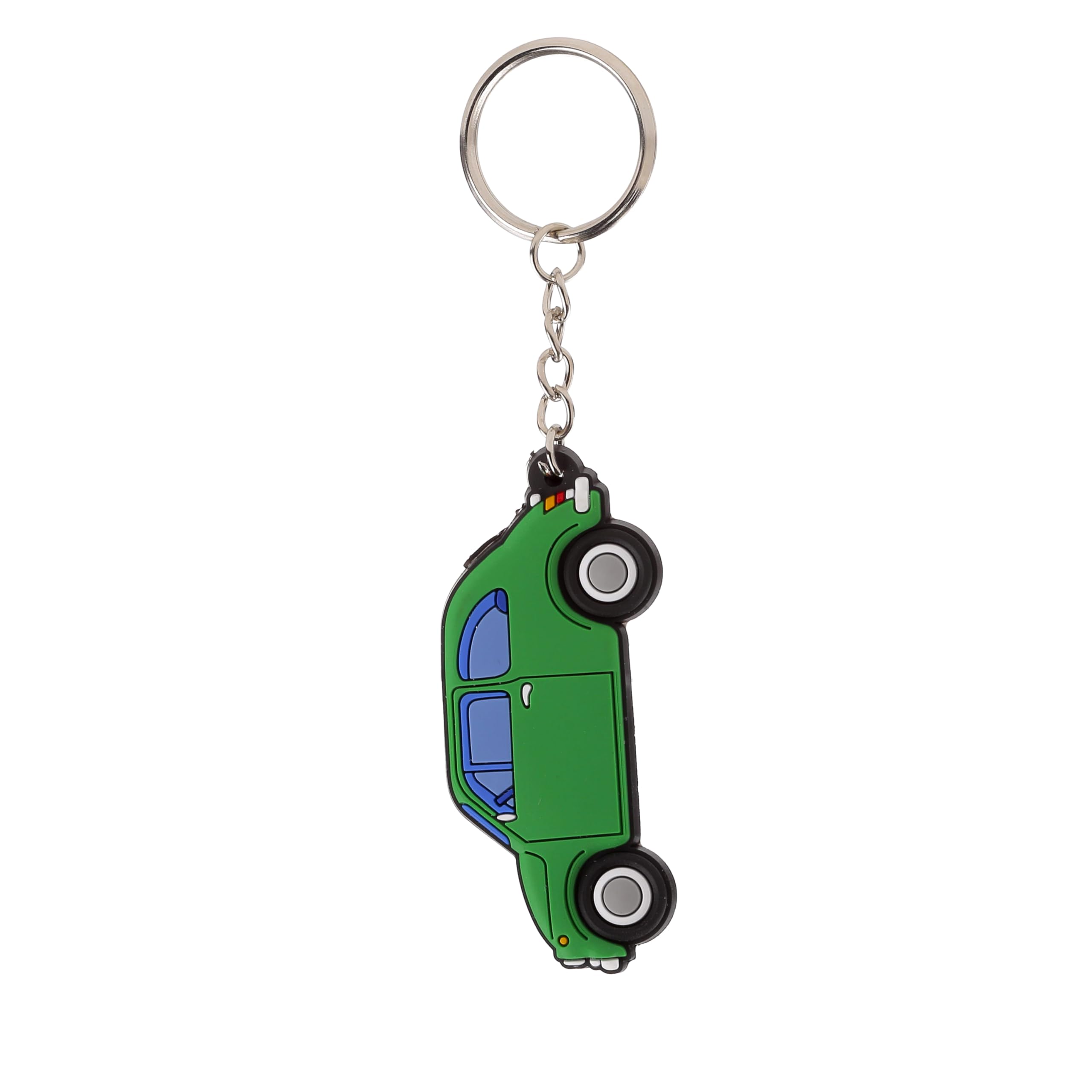 Puckator Fiat 500 Green PVC Keyring - Mothers Day Gifts Key Ring Keyrings Tags - Cool Keyrings Hoop Clip Fobs - Funny Cute Car Men's Accessories Stuff For Men Women - Trinket