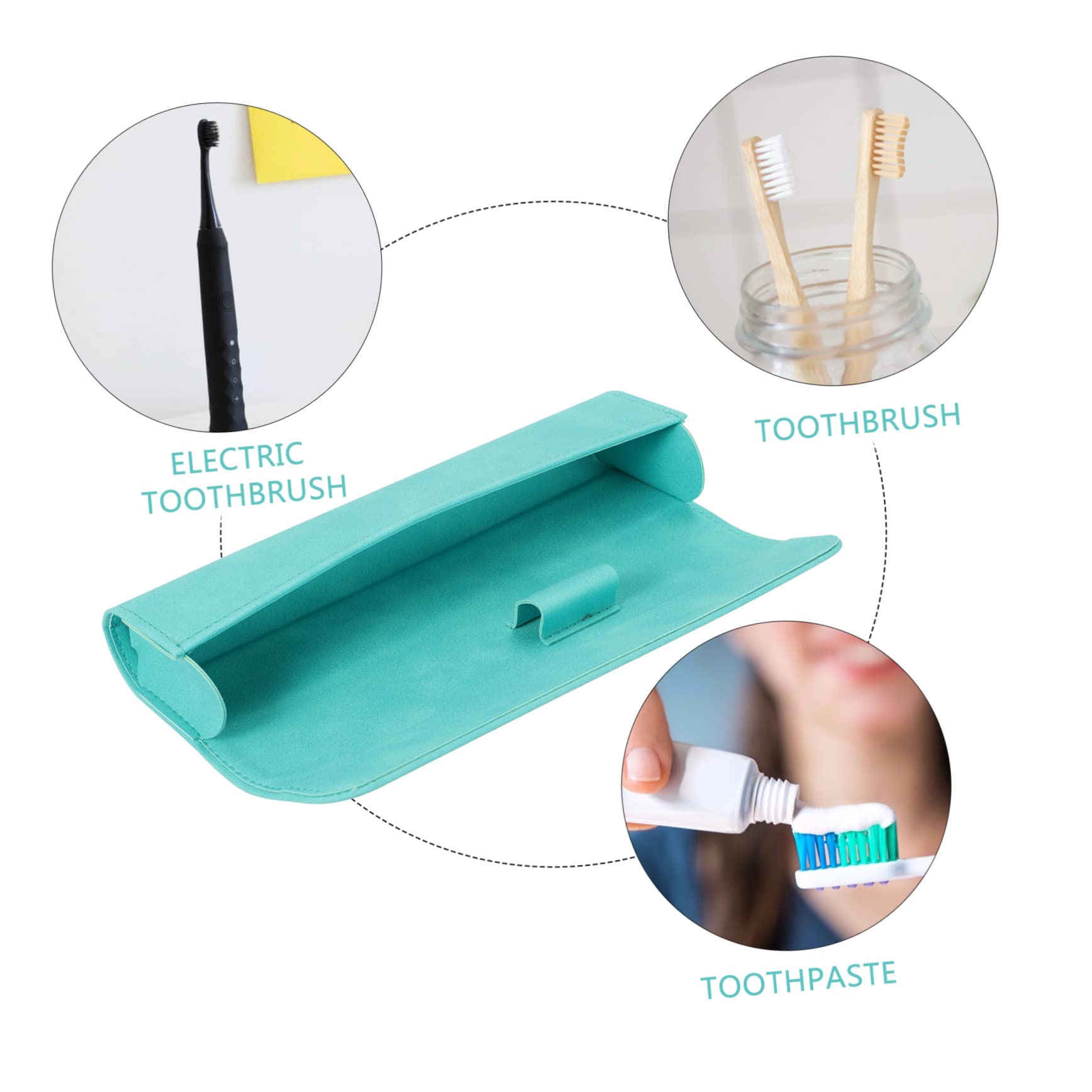 Lot de 3 porte-brosses à dents de voyage, boîte de rangement rechargeable pour brosse à dents pour enfant, dentifrice, trousse de toilette pour brosse à dents, sac de rangement pour brosse à dents,