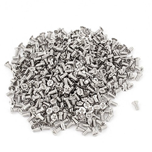 Aexit 500pcs Magnetic Quality Parts Recessed Crosshead Phillips Pan Head Screw Bolt 1.7 x 4mm Model:13as150qo206
