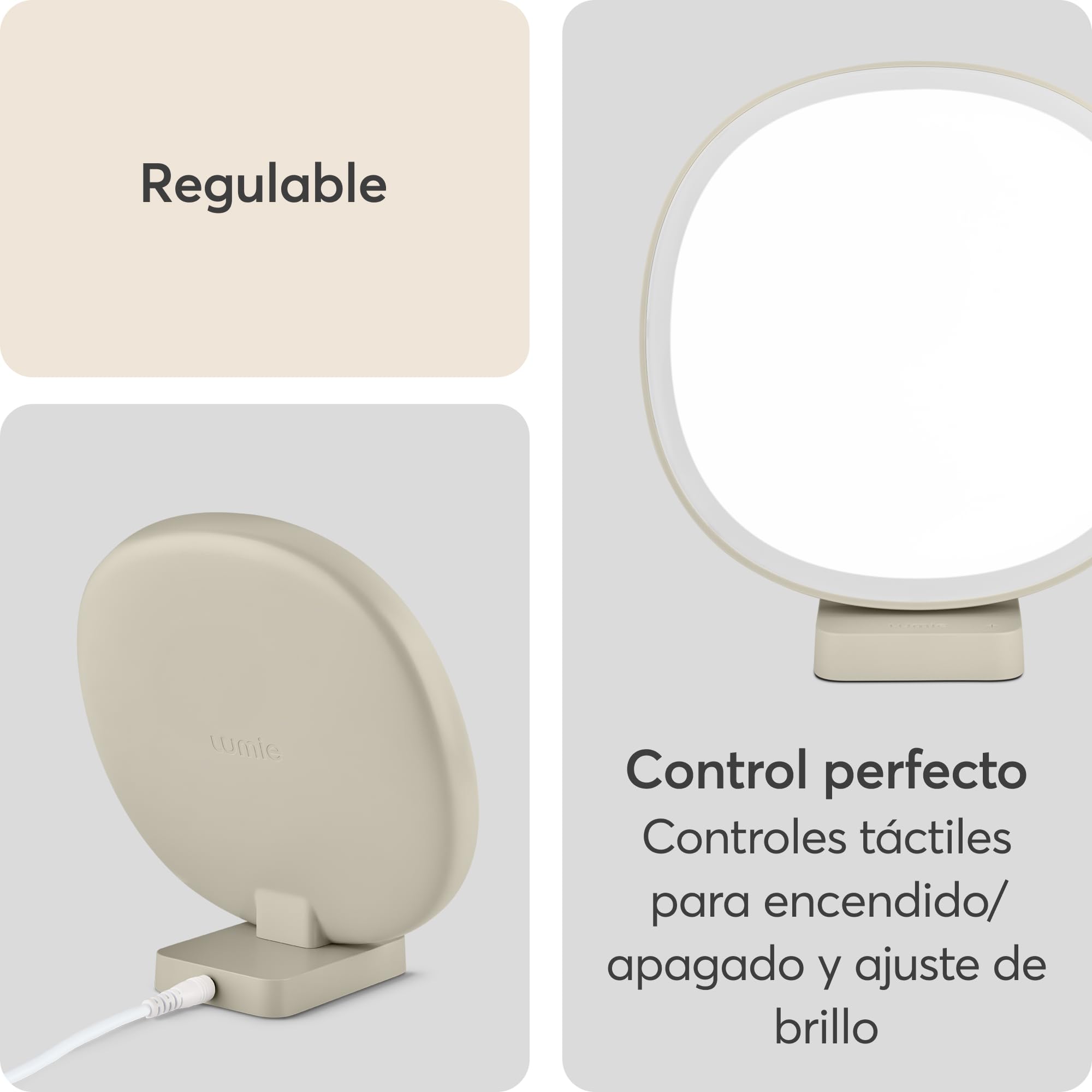Lumie Dash - Lámpara compacta de terapia de luz brillante para mejorar el estado de ánimo y la energía, con iluminación clara como el cristal y máximo confort visual, Pistachio White