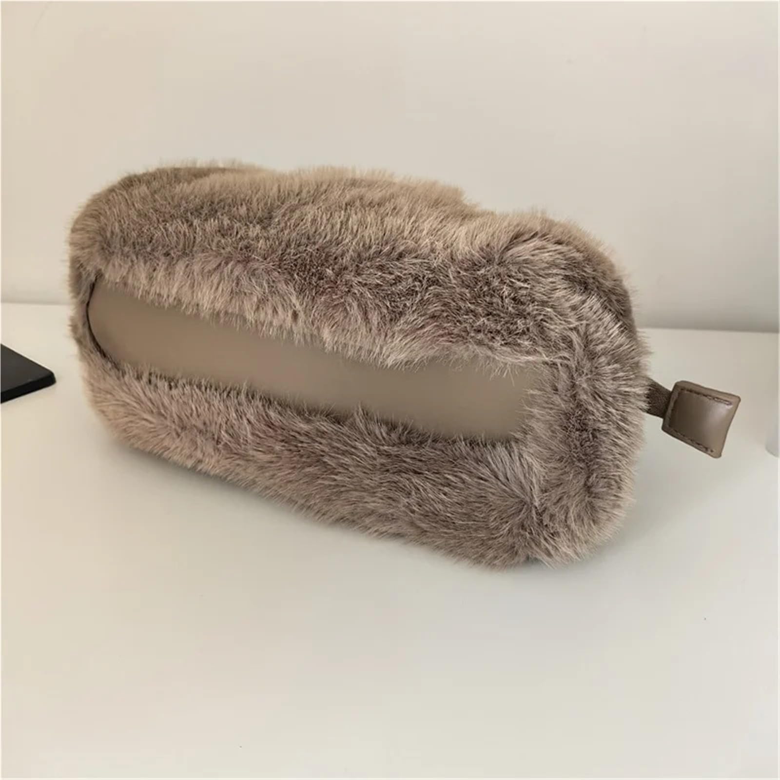 Borsa a mano invernale in pelliccia sintetica, semplice, tinta unita, morbida e soffice, con tracolla, for donna, manico corto borsa tote Borsa Tote Fuzzy da Donna