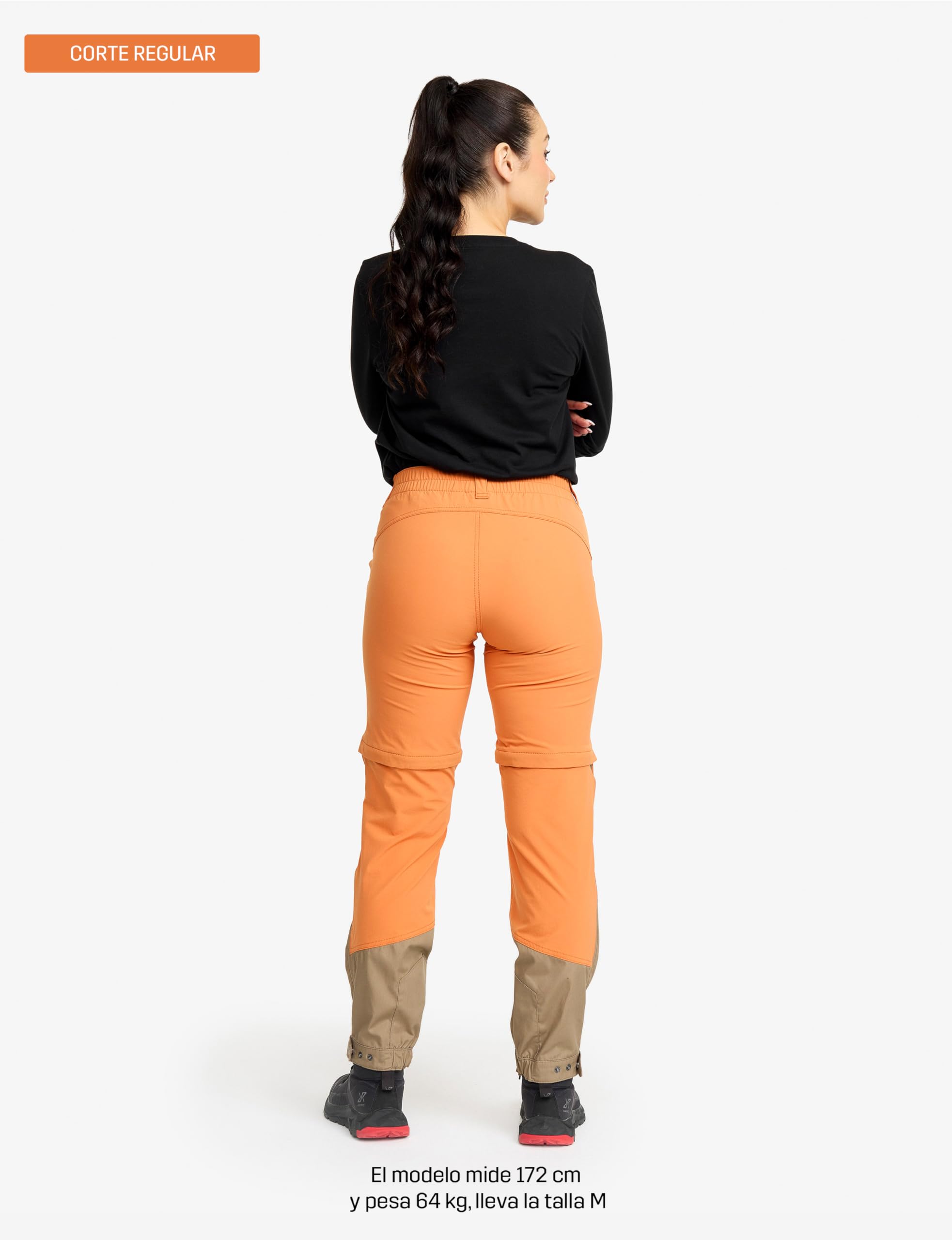 RevolutionRace Range Pro Stretch T Zip-Off Pants para Mujer, Pantalones Convertibles para Actividades al Aire Libre