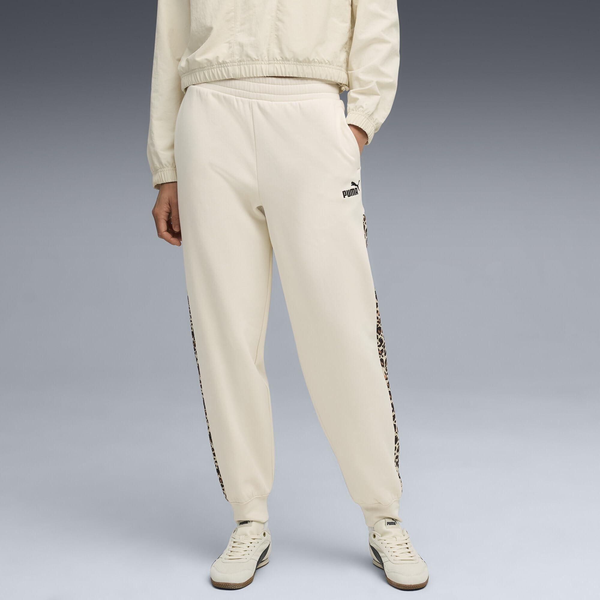 PUMA ESS Graphic Animal Comfort High-Waist Sweatpants FL Cl - Pantalones de Punto Mujer
