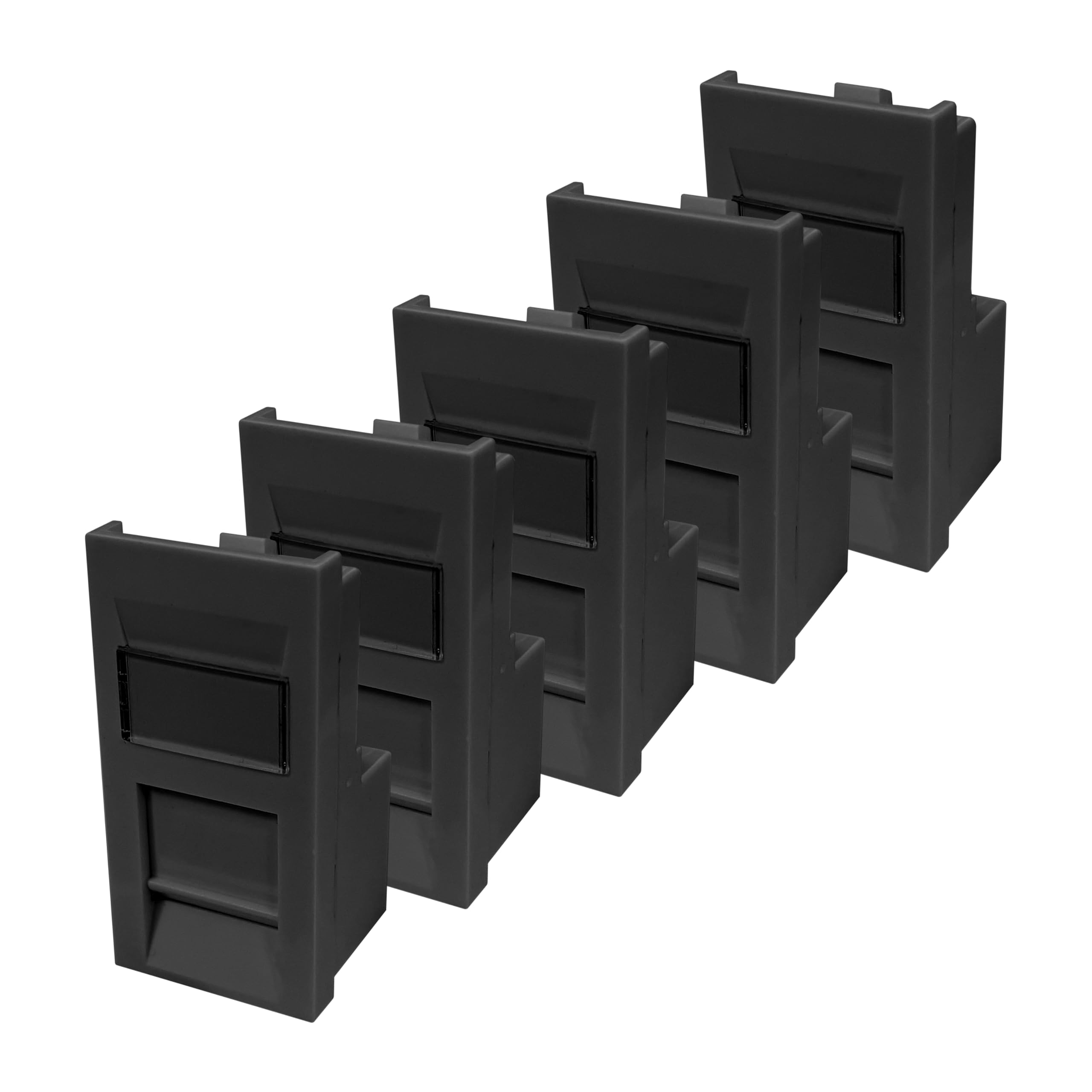 Evoges RJ45 Cat6 Outlet Module UTP 25mm x 50mm 1Gbps High Speed Ethernet Networking for Office, Data Centers, and Homes (5, Black) โ image 1
