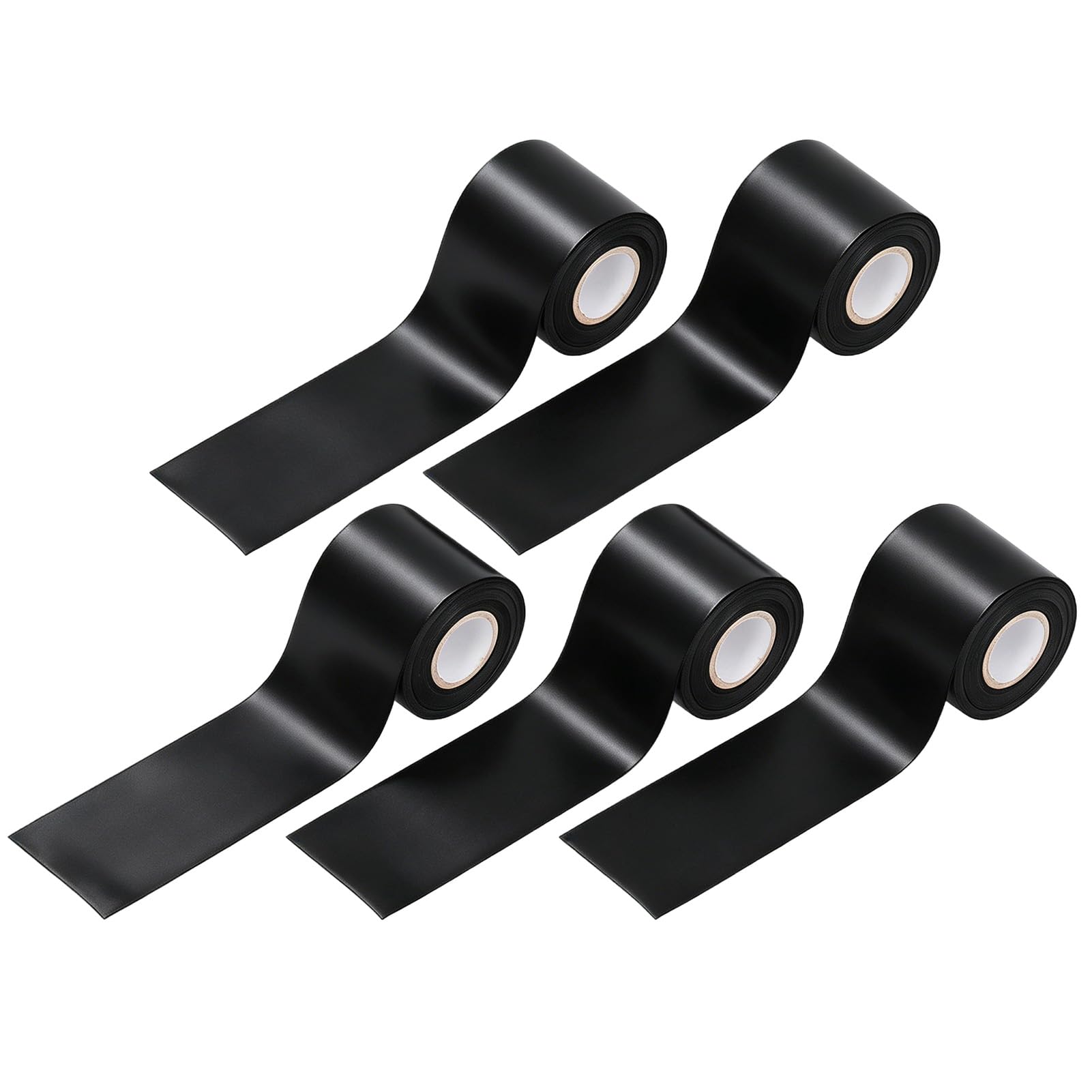 Jwthee 5PCS Air Conditioner Pipe Tape, Pipe Wrap Tapes Pvc Duct Tape Air Conditioner Outside Machine Strap 6cm/2.4in Width (Black)