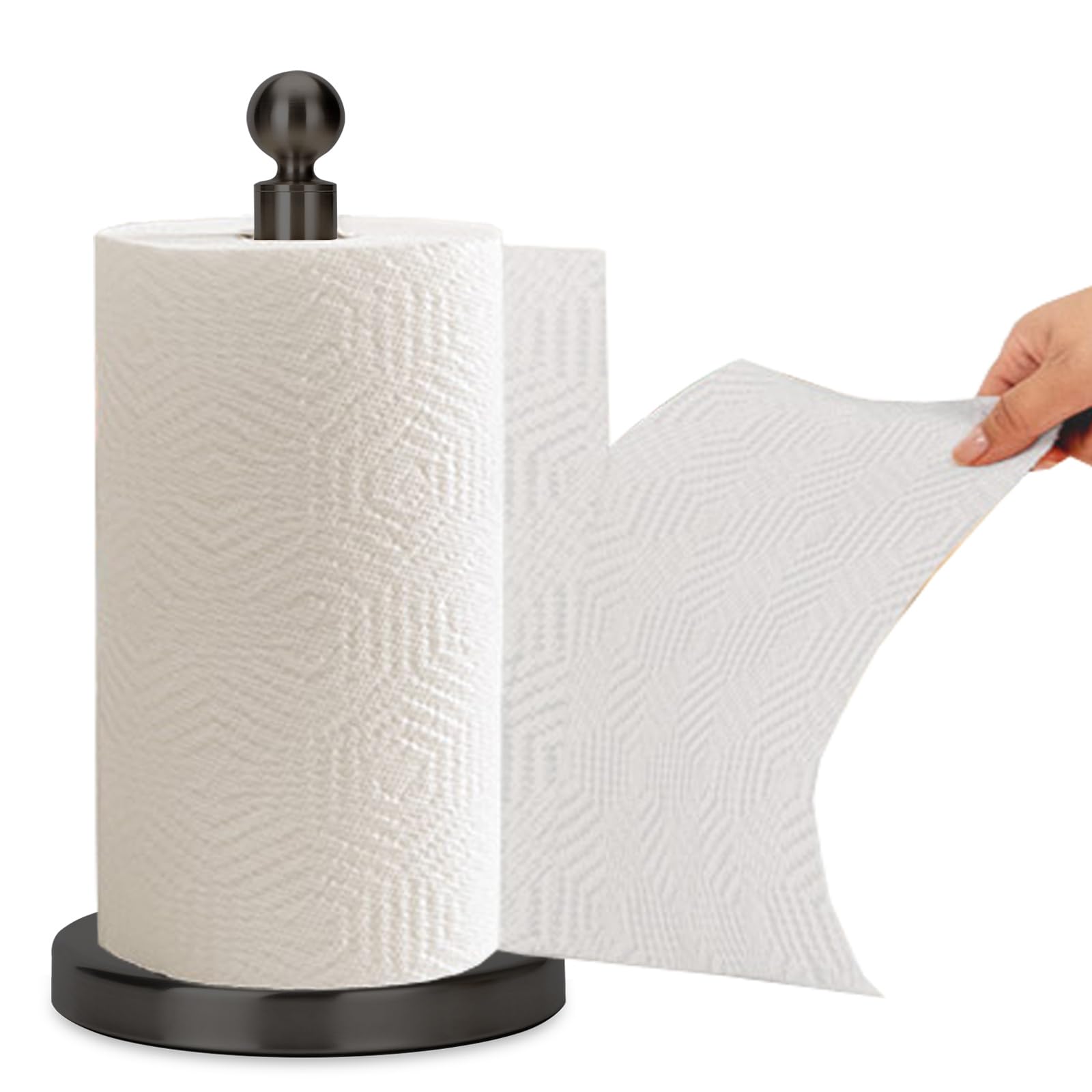 Amazon.com - Kalitro Paper Towel Holder Countertop, Standing Paper Towel Roll Holder for Kitchen ...