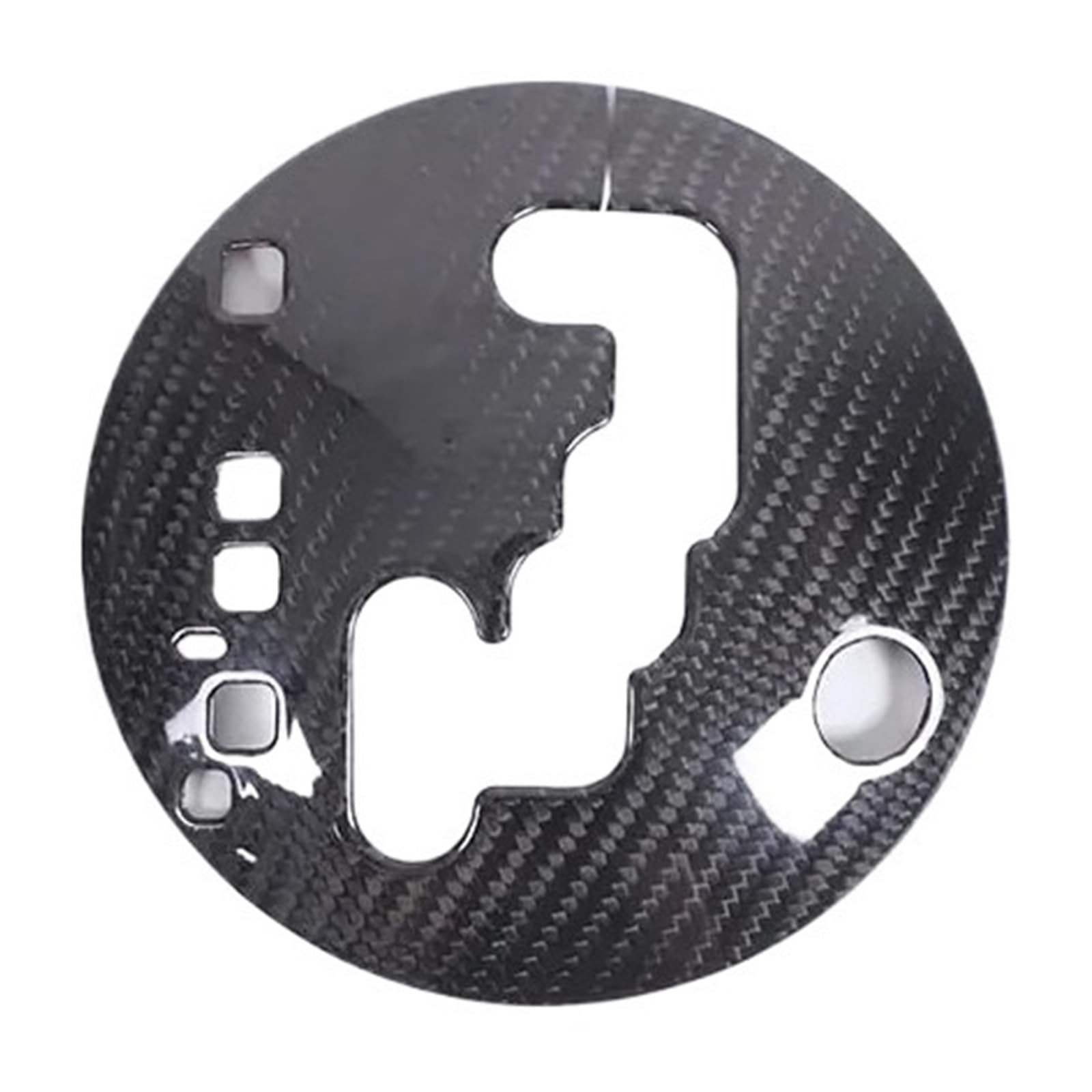 Compatible for Fiat 500 2010-2015 Real Carbon Fiber Car Central Control Gear Shift Base Gear Cover Trim Sticker Car Interior Accessories(Style1)
