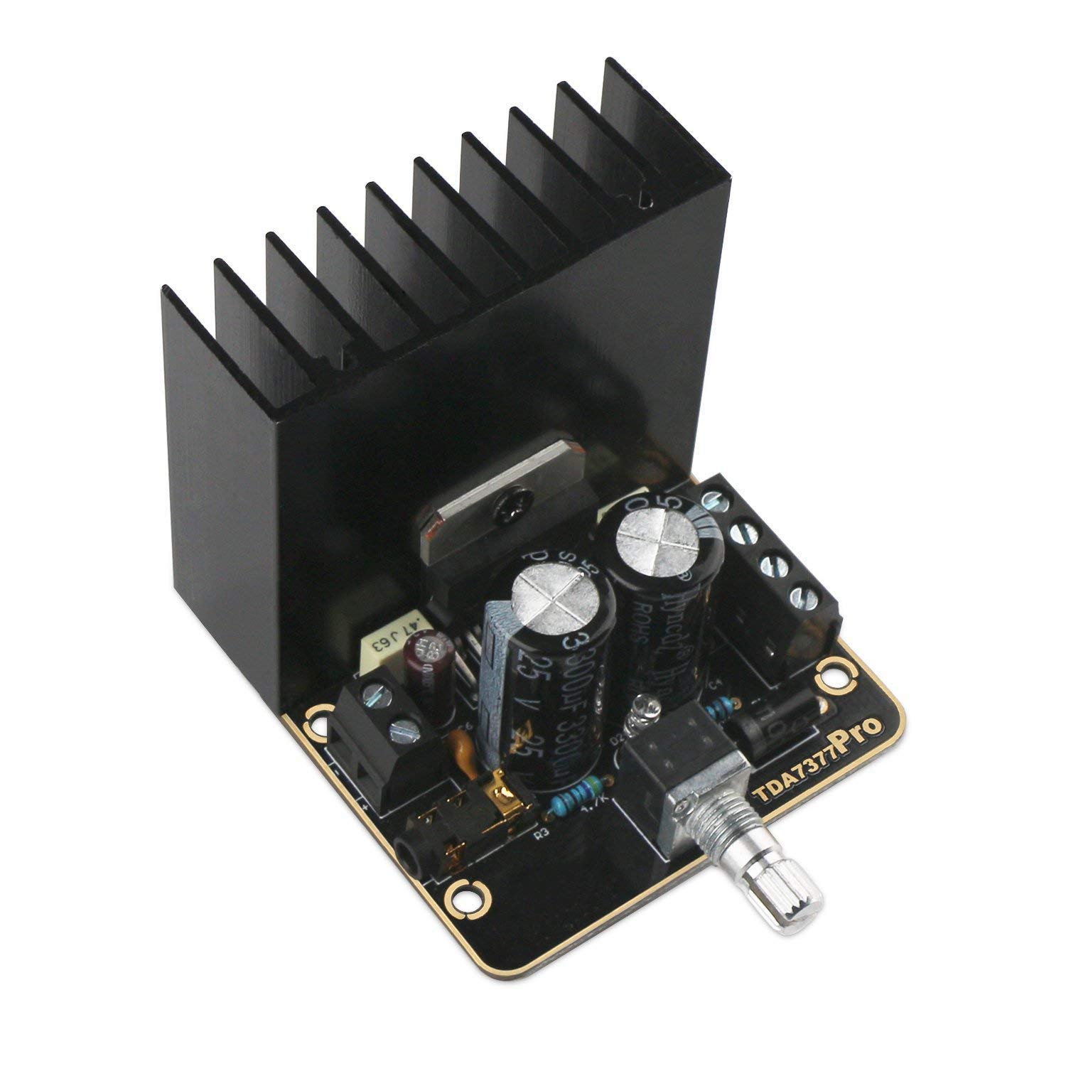 DollaTek 30W + 30W Classe AB Amplificatore Audio per Auto 2.0 Scheda Amplificatore Stereo Doppia Immersione ad Immersione in Oro TDA7377 Mini modulo Amplificatore DC12V