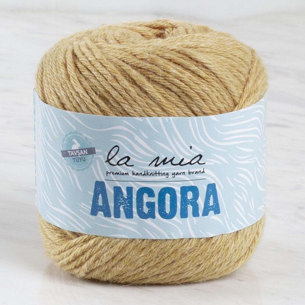 La Mia Angora 50gr Bej El Örgü İpi - L132-33807