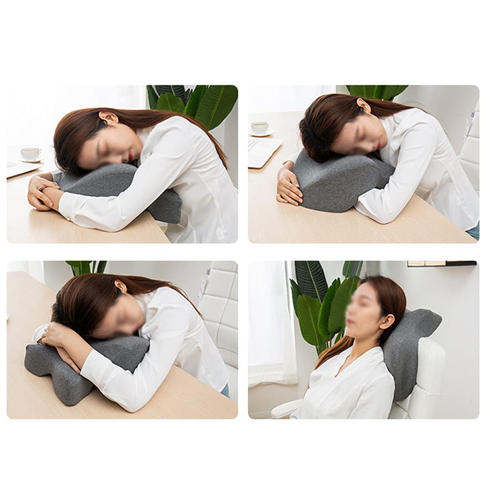 DongBao Almohada de Viaje Almohada de Espuma viscoelástica Escritorio de Siesta Almohada para Dormir Soporte Lumbar Almohada de Descanso de Oficina