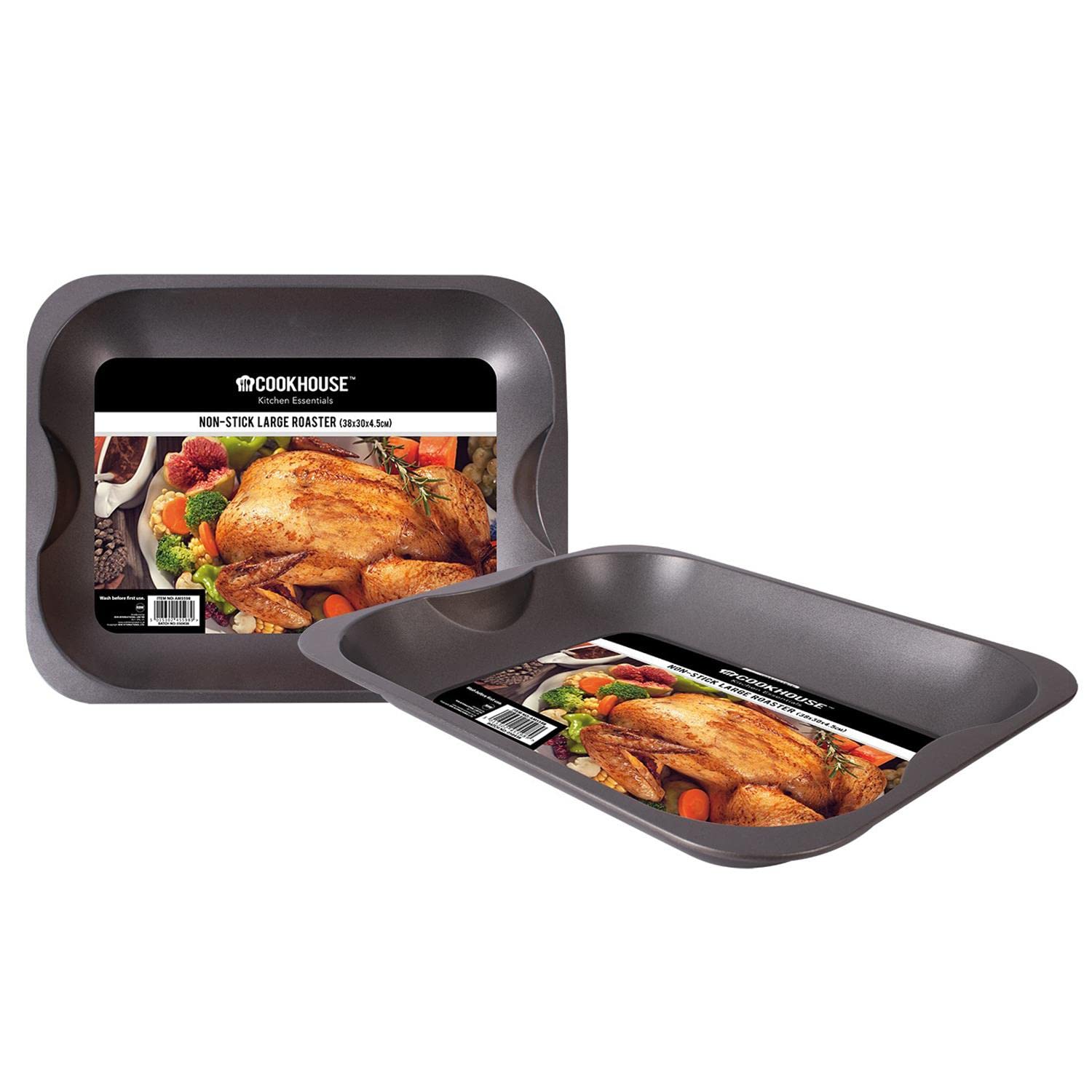 YöL Non Stick Rectangular Baking Tray Turkey Roasting Tin Tray for Oven Cooking 36x28x4cm Home Kitchen Baking, Roasting, Cooking