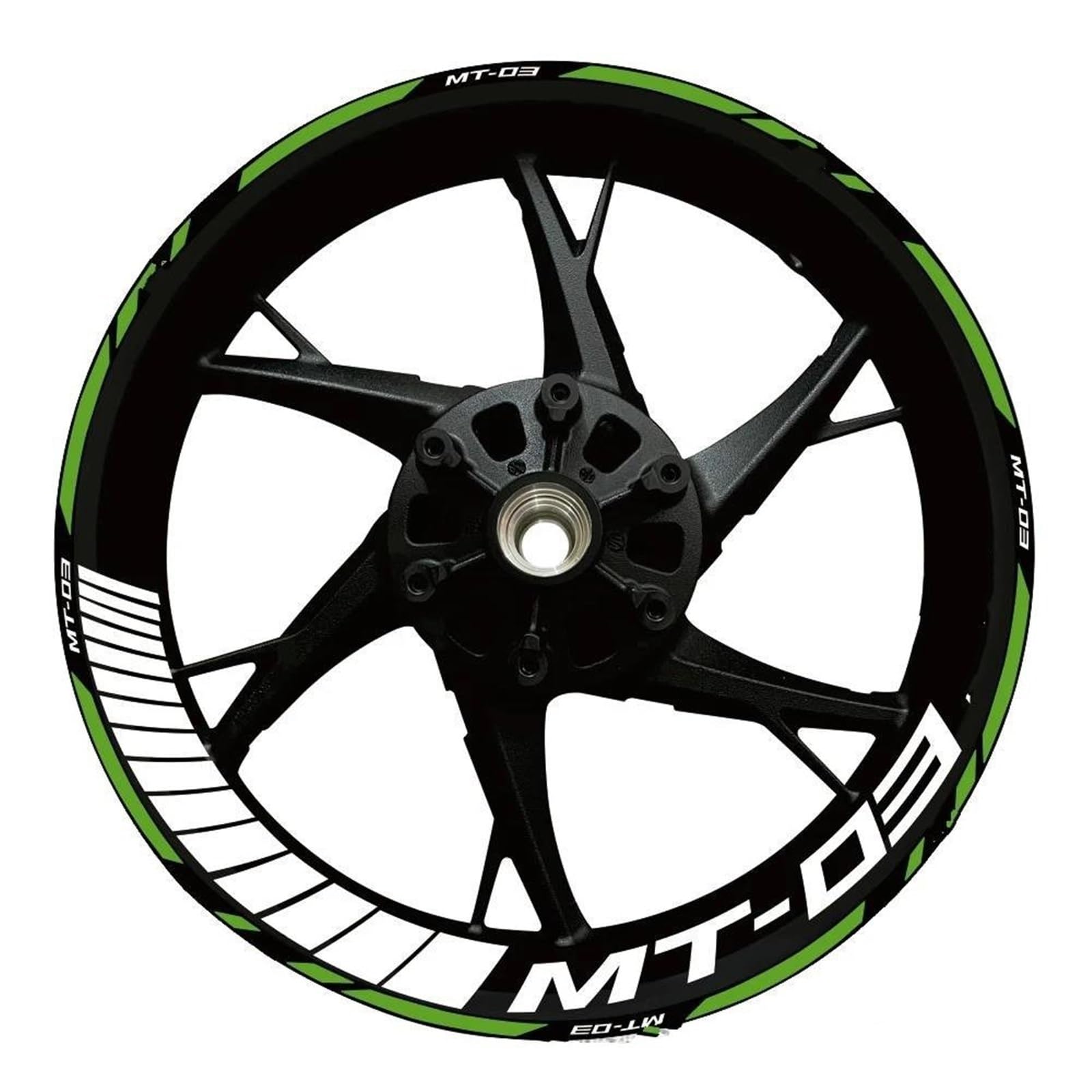 Piwine Style 1 Stickers Motorcycle Wheel Stickers Reflective Rim Motorbike Waterproof Decals For Yamaha Mt-03 Mt 03 Mt03 2020-2022(Style 1)