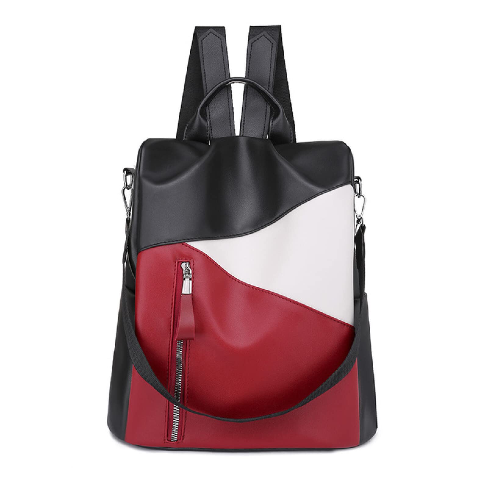 Bolso de mujer 2022 Bolso de mujer coreano Mochila Bolso de Boston de tendencia transfronteriza, Color amarillo, blanco y azul a juego, 30 * 11 * 31 CM