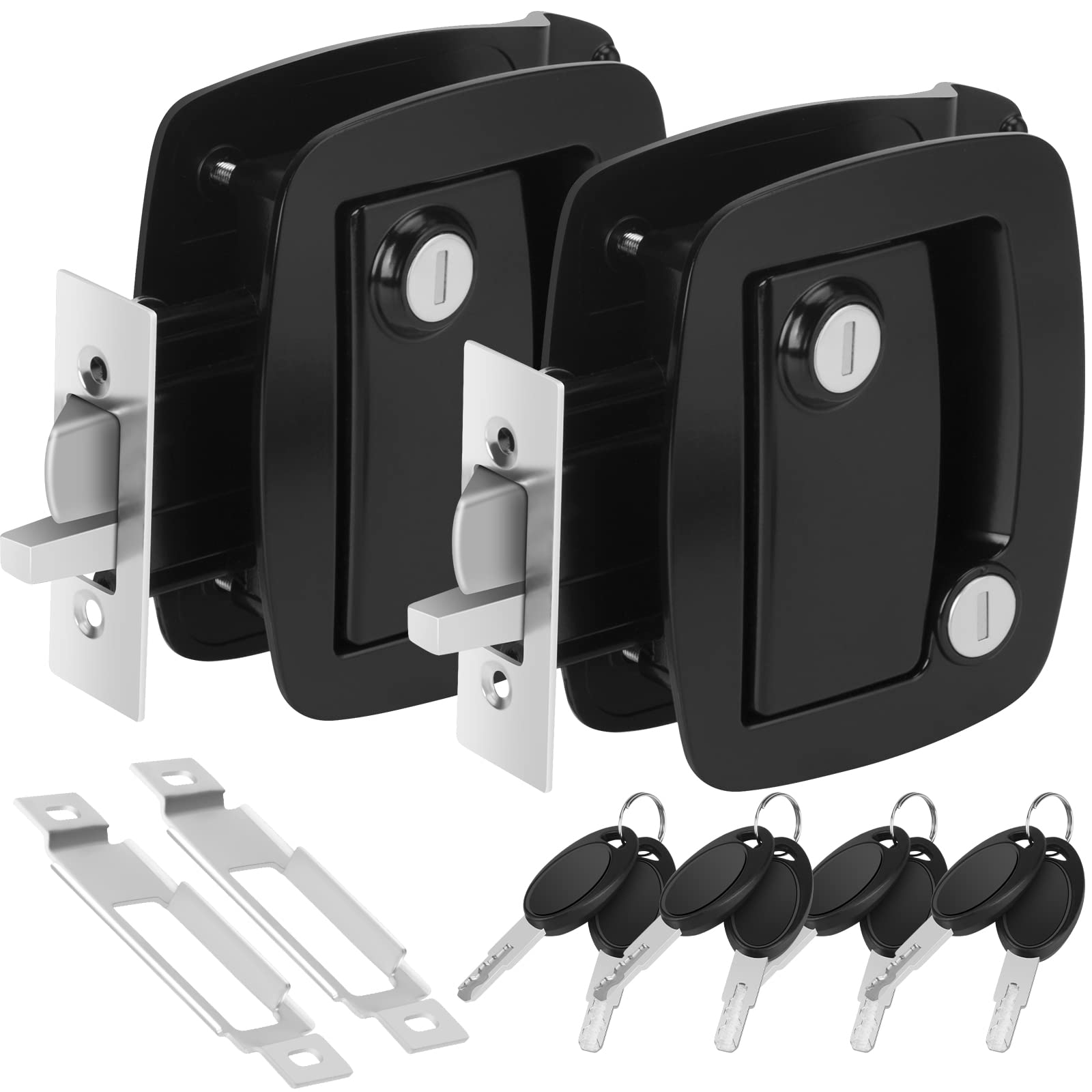Buy WELLUCK RV Entry Door Lock with Paddle Deadbolt, 100 Metal Camper