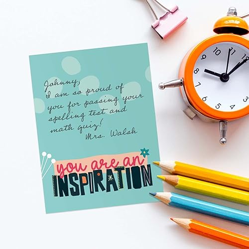 Vista 4 de Bloc de notas adhesivas Empowering Notas adhesivas motivacionales para educadores de 3 x 4 pulgadas 50 hojas por blocjuego de 6 diseños de citas