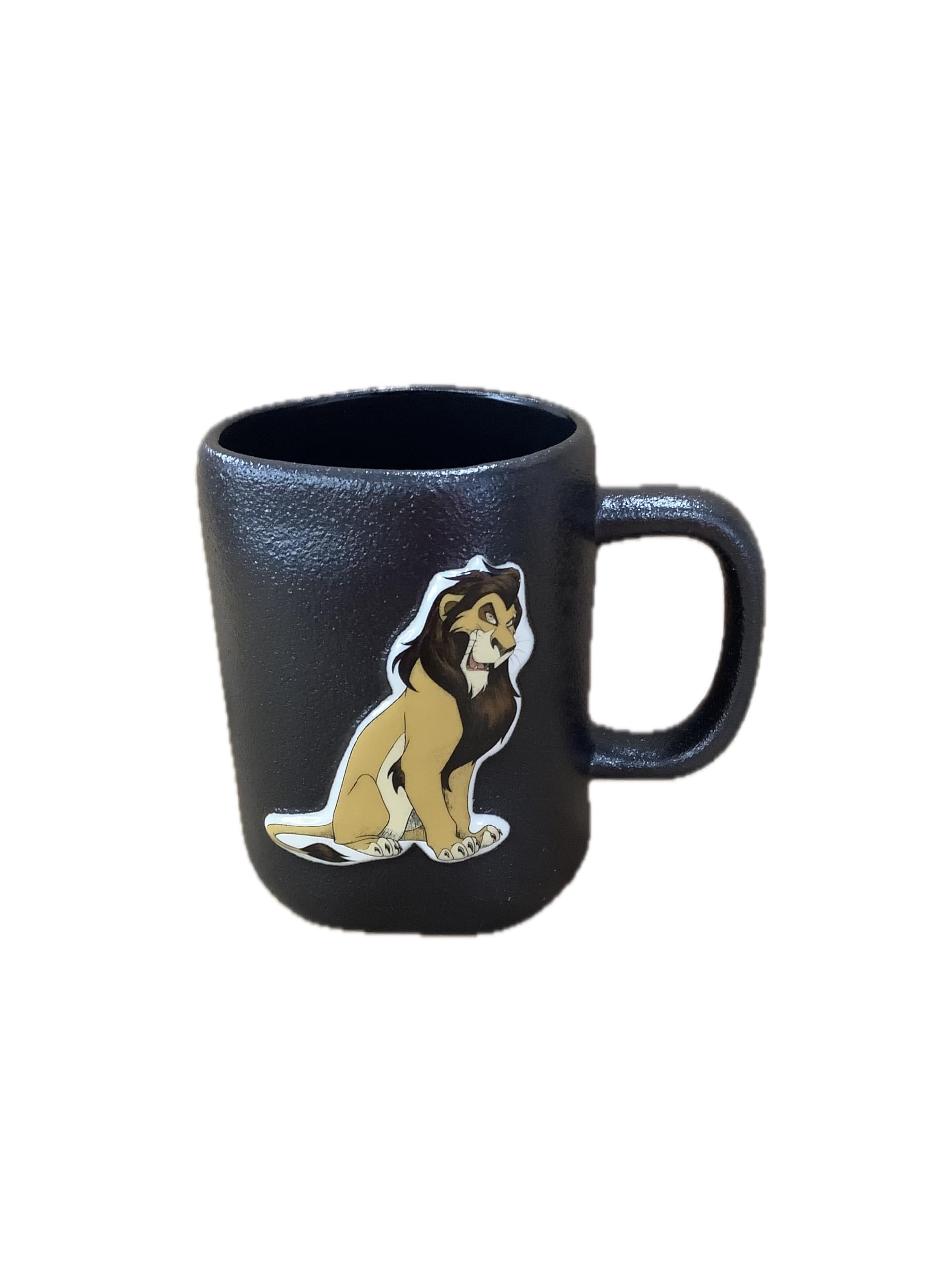 Rae Dunn Disney Villains Black Ceramic Coffee Tea Mug Lion King Scar Be Prepared