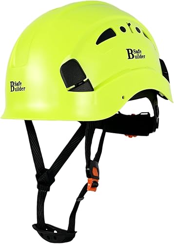 SAFEBUILDER Casco de seguridad industrial con visera incorporada, casco duro ABS con visera ajustable, protección para la cabeza de construcción,