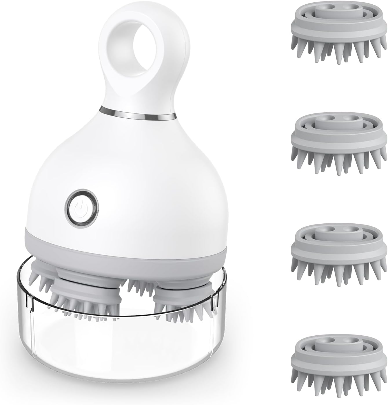 ORIA Pet Massager for Dogs, Handheld Cat Massager Dog Massager, Electric Scalp Massager, Cordless Head Massager with 4 Massage Heads, 3 Kneading Modes, for Relaxation, Stress Release