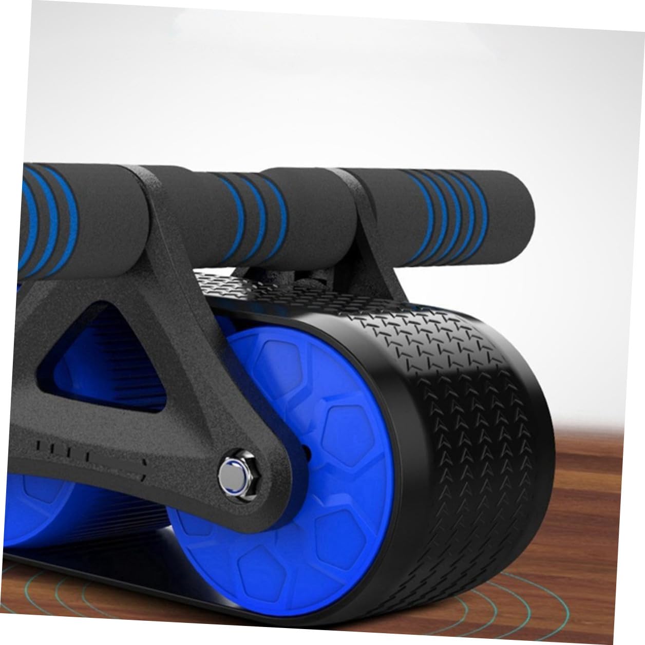 Ruota Addominale Fitness Abs Gomma Blu, Rullo Professionale | Tank Wheel Ispessita, Uso Quotidiano e Upper Body Workout, per Uomini e Professionisti